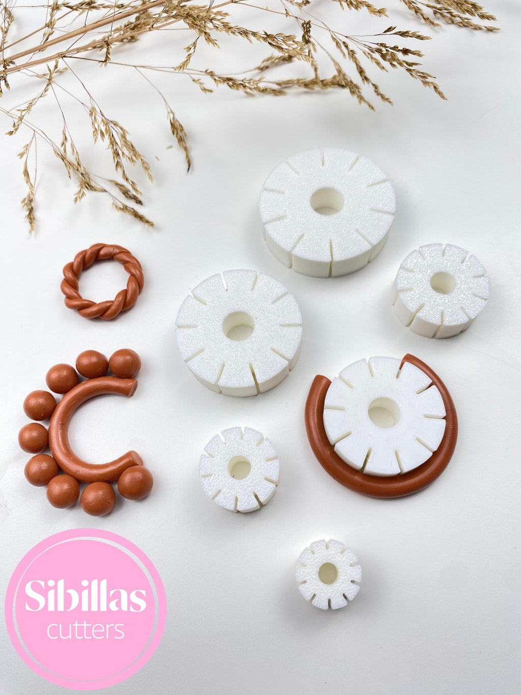 Hoop Earring Guides for Polymer Clay | Clay Hoop Cutter & Roller Tool | Polymer Clay Jewelry Making Supplies | Clay Earring Tool Set