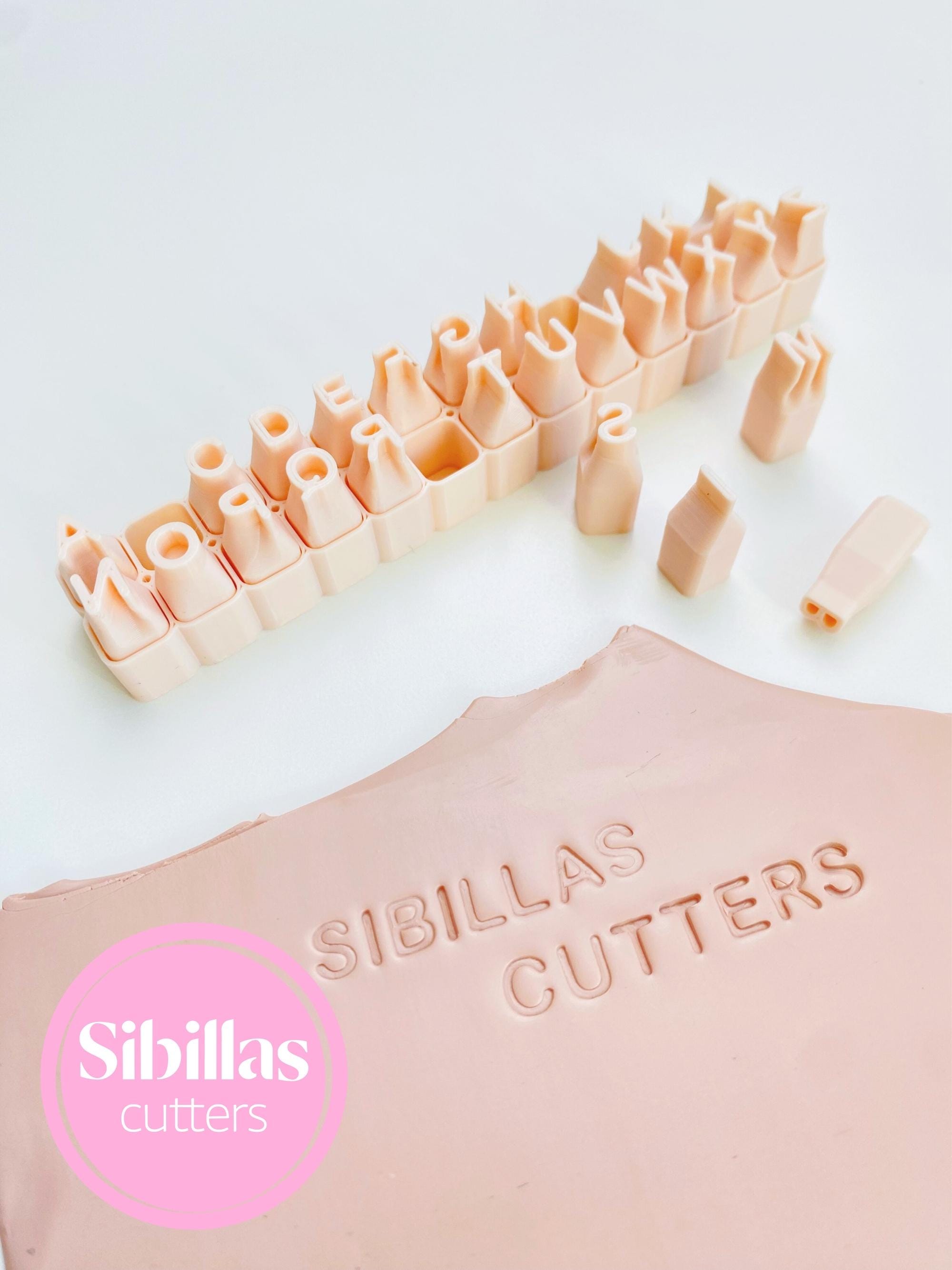 Upper case Letter Stamp Set for Clay – Alphabet Imprint Tool for Polymer Clay, Pottery, Ceramics, 6mm 7mm 8mm Font Stamps for Crafts