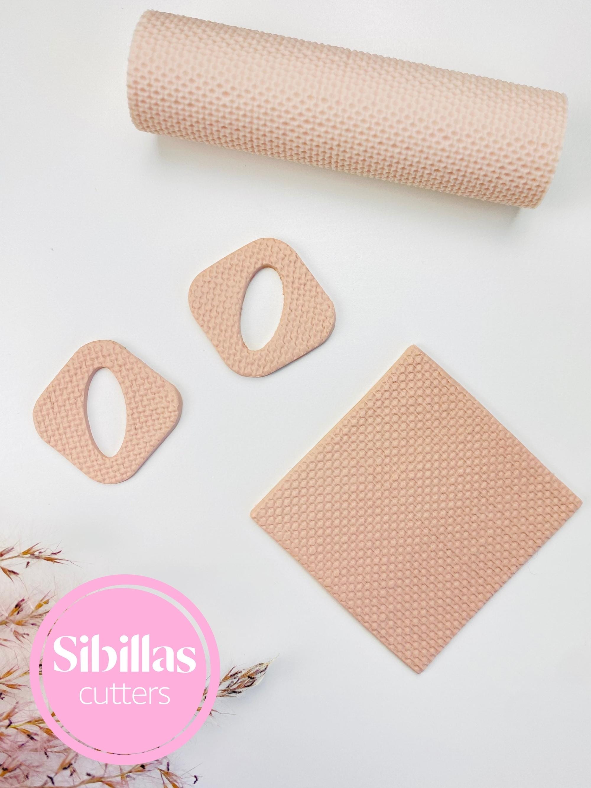Linen texture roller: Polymer Clay Embossing Tool & Pottery Hand Roller