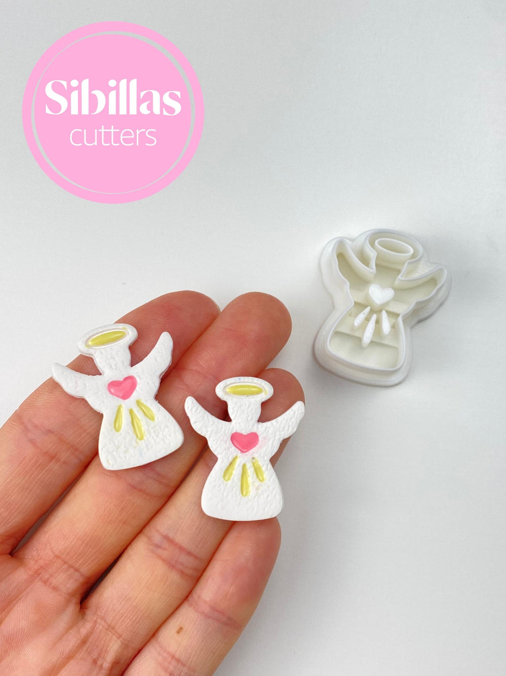 Angel Polymer Clay Cutter, Heart Polymer Clay Earring Tool, Cute Angel Wing Jewelry Mold, Valentine’s Day Cutter, Christmas Clay supply