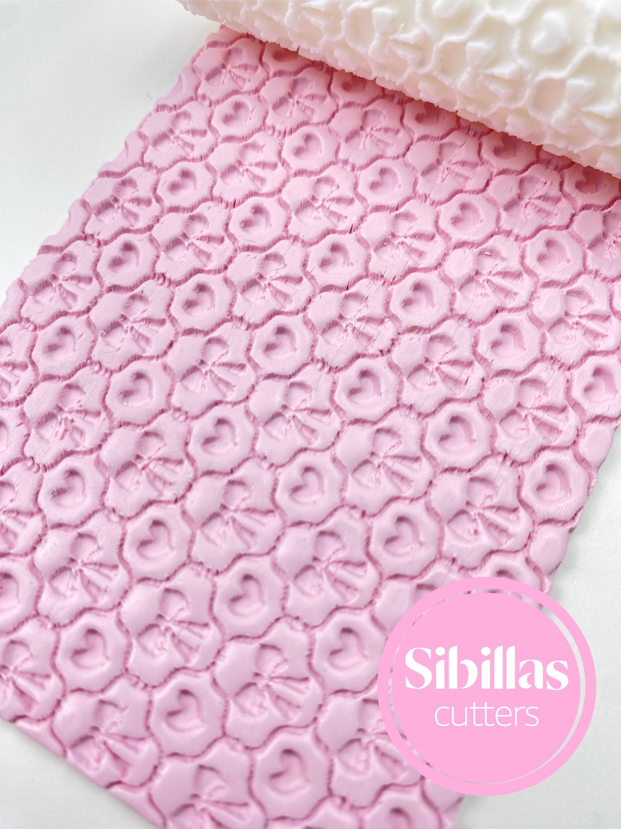 Valentine’s Day Polymer Clay Texture Roller | Hearts Bows Pottery Roller | Embossed Clay Roller for Ceramics & Pottery Tools