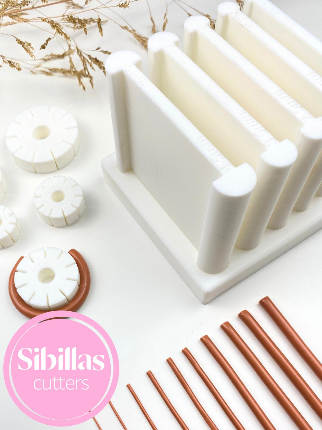 Strip roller for polymer clay | Hoop & Strip Roller Guide | Clay Thickness and Gradient Tool for Jewelry Making