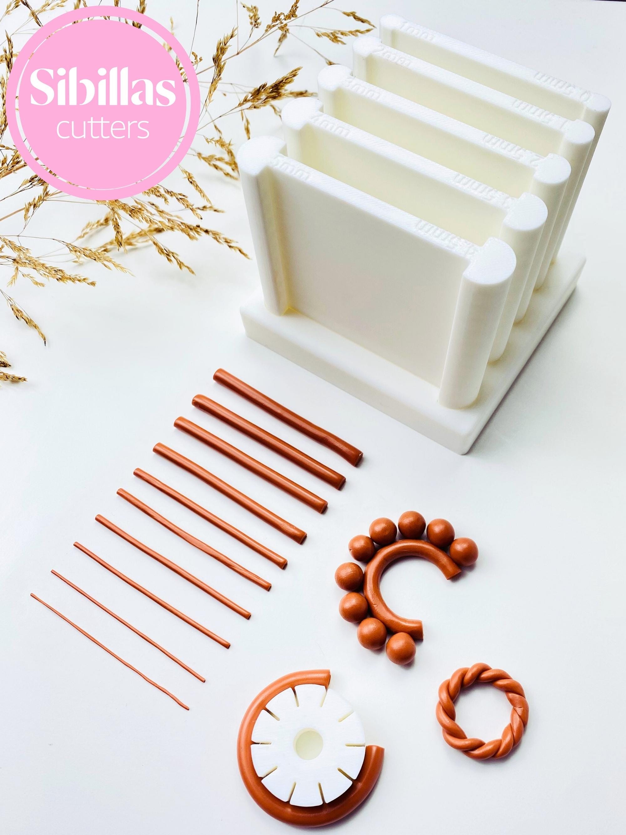 Strip roller for polymer clay | Hoop & Strip Roller Guide | Clay Thickness and Gradient Tool for Jewelry Making