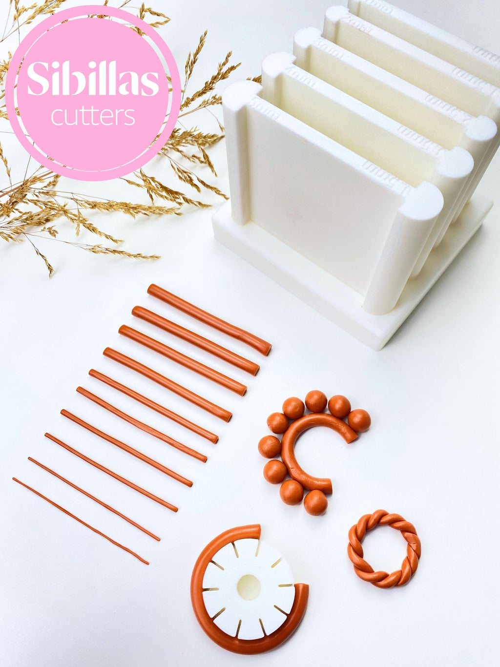 Strip roller for polymer clay | Hoop & Strip Roller Guide | Clay Thickness and Gradient Tool for Jewelry Making