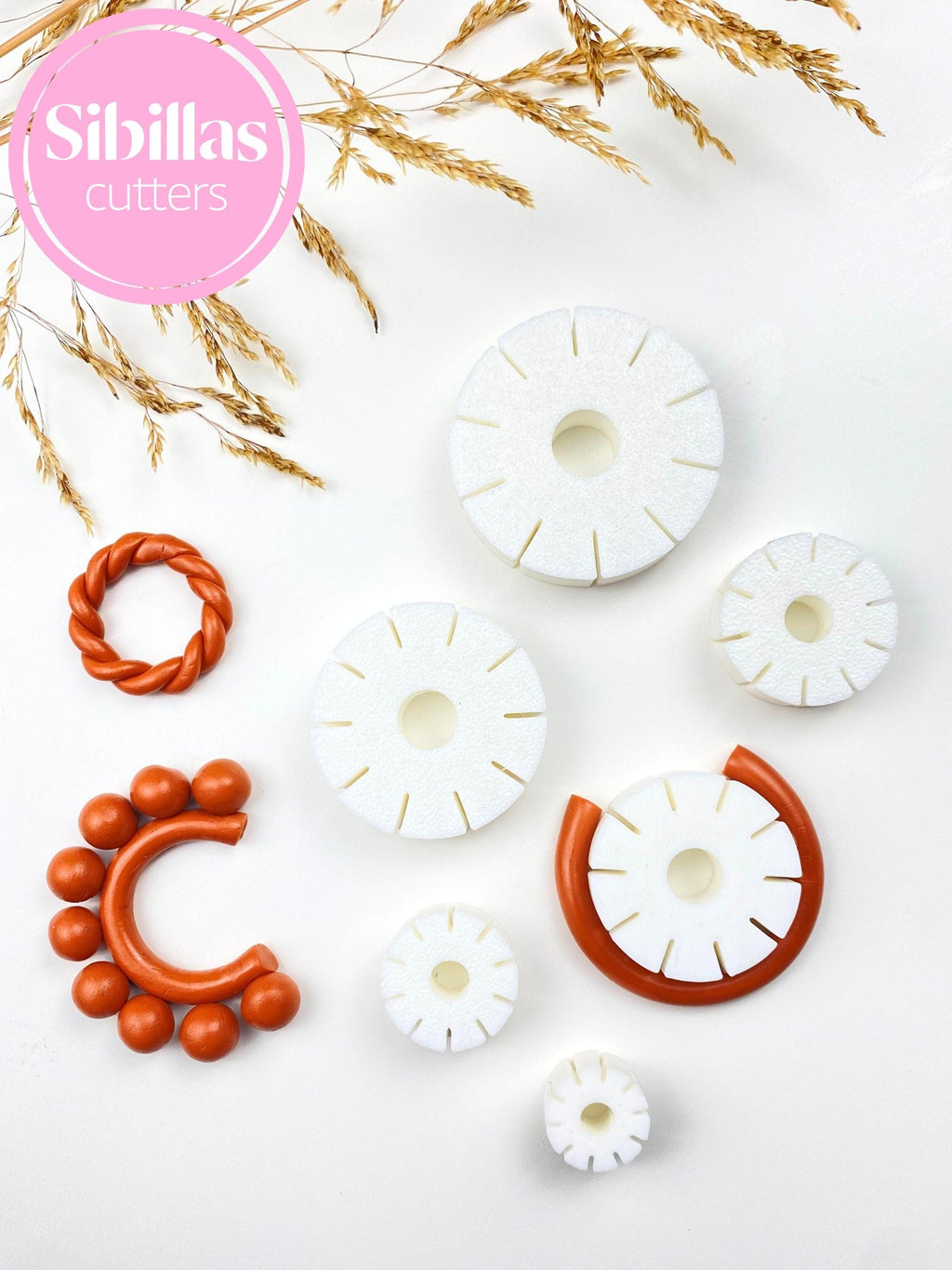 Hoop Earring Guides for Polymer Clay | Clay Hoop Cutter & Roller Tool | Polymer Clay Jewelry Making Supplies | Clay Earring Tool Set