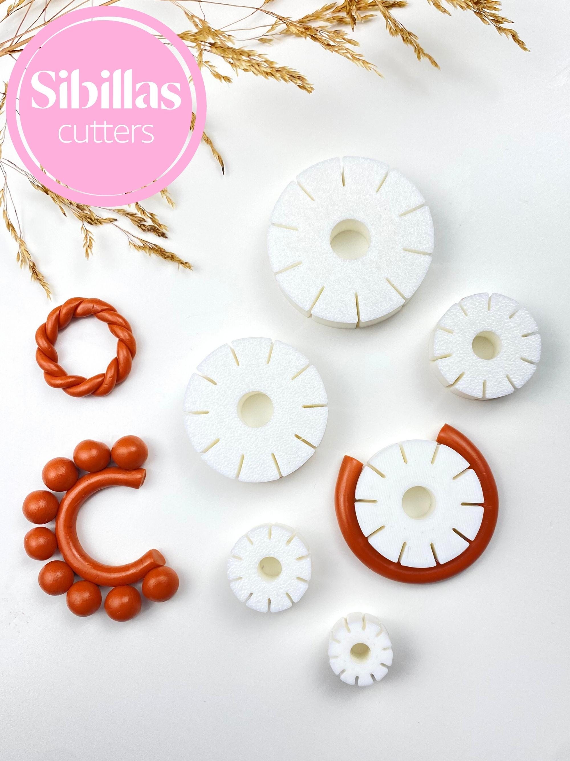 Hoop Earring Guides for Polymer Clay | Clay Hoop Cutter & Roller Tool | Polymer Clay Jewelry Making Supplies | Clay Earring Tool Set