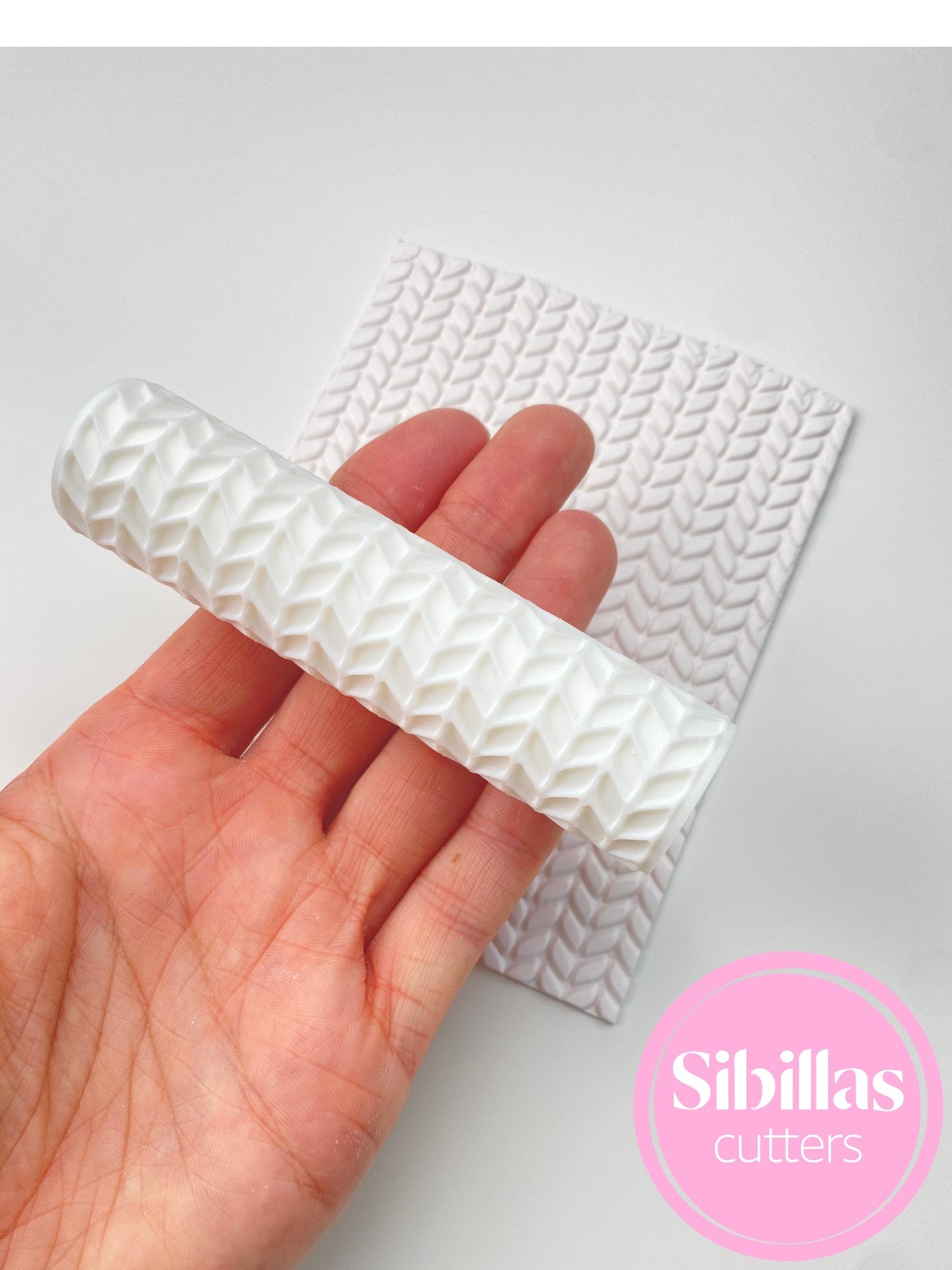 Knitted Clay Pottery Roller, Sweater pottery stamps, Knit ceramic hands texture roller for poymer clay DIY crafts, Tissue rolling pin