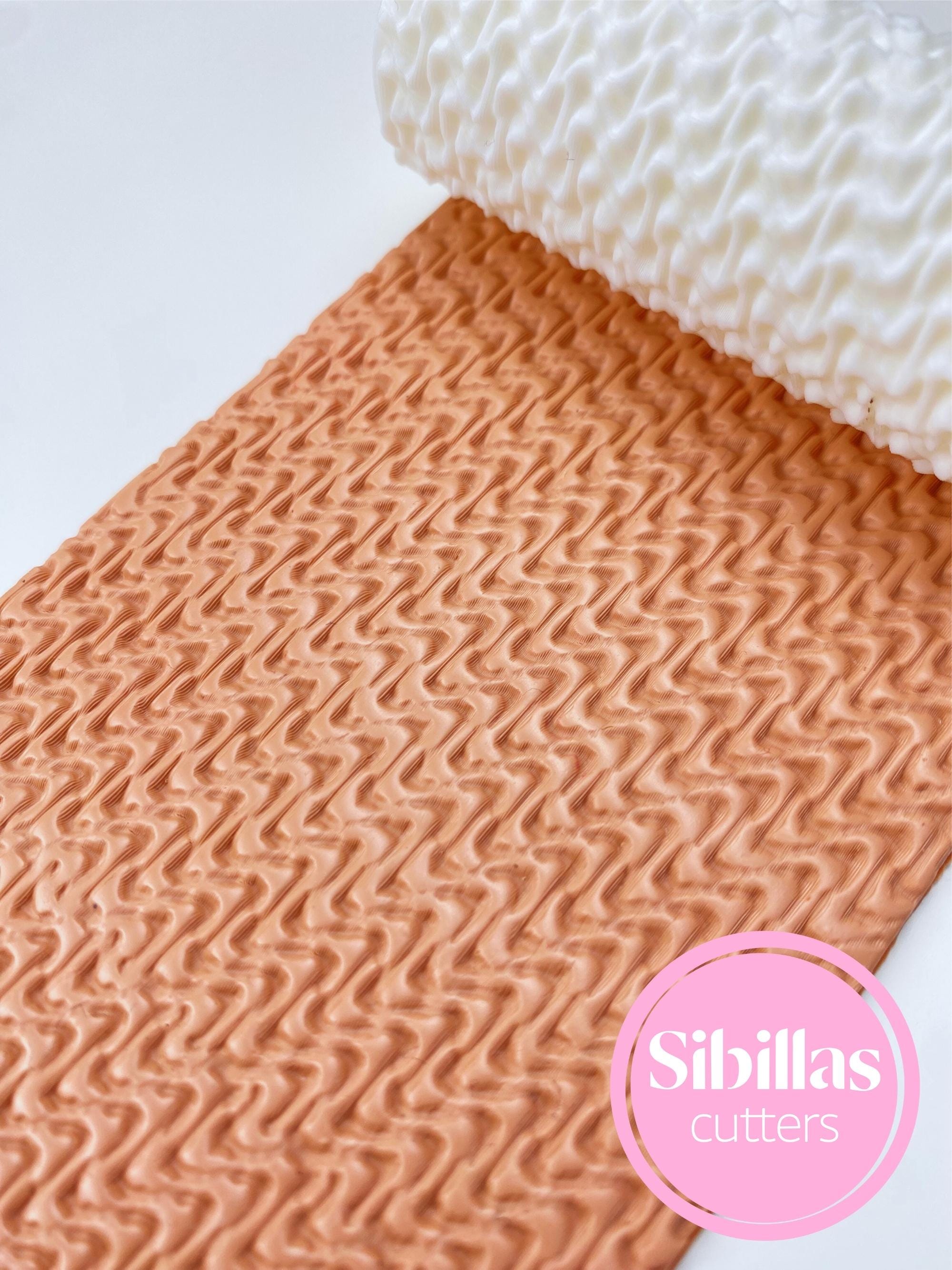 ZigZag clay texture rollers, Lines hand roller for polymer clay