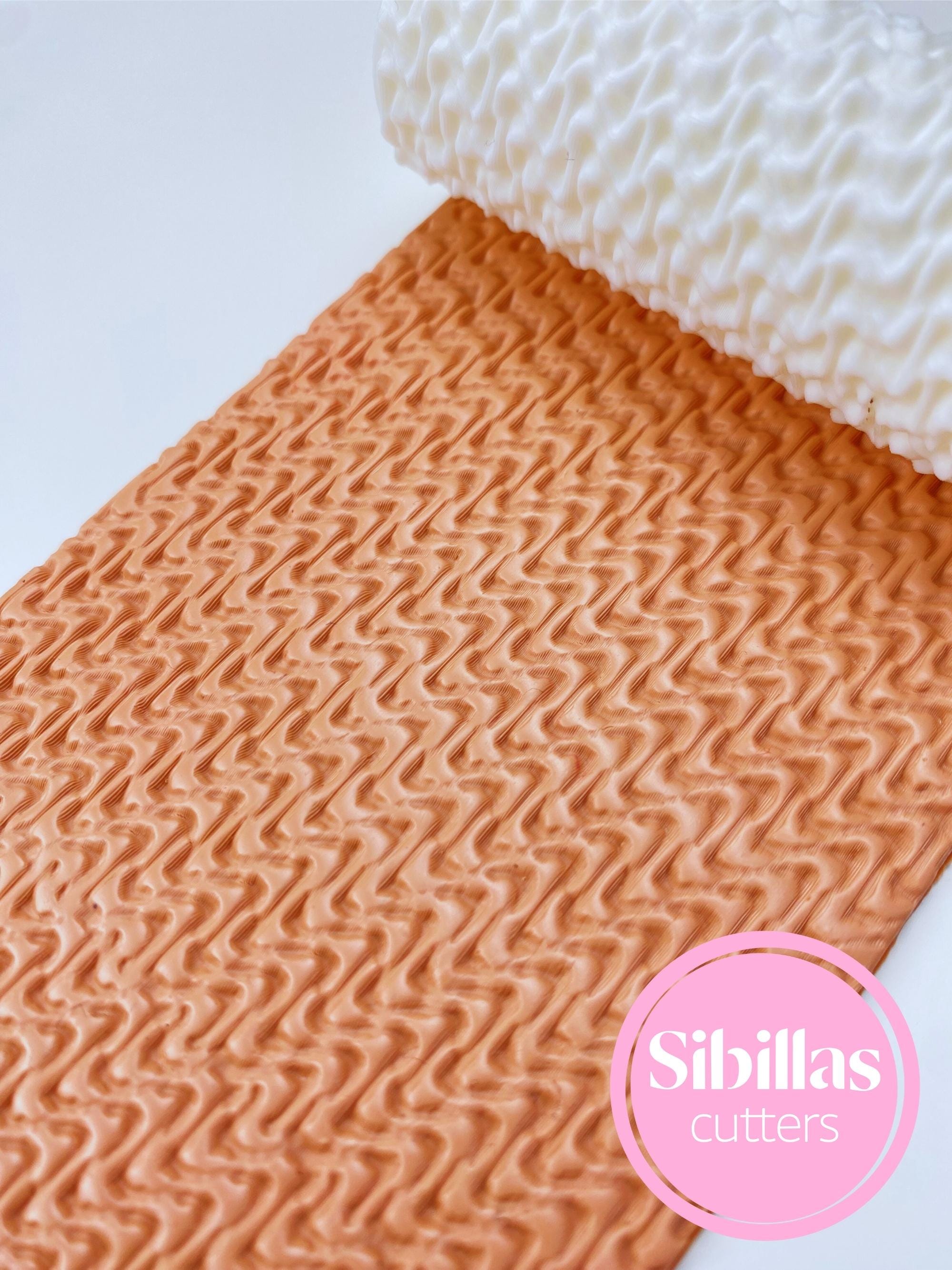 ZigZag clay texture rollers, Lines hand roller for polymer clay