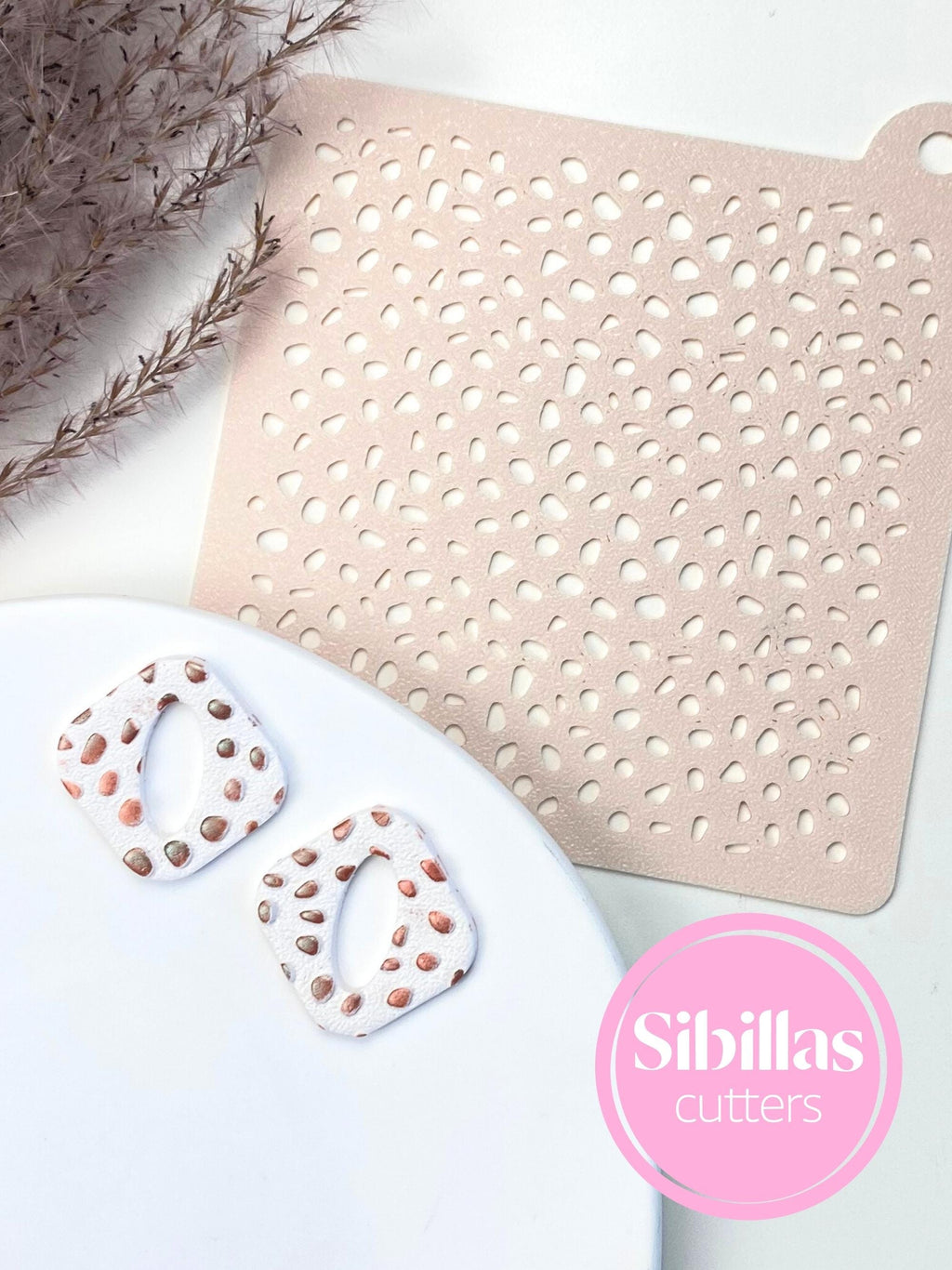 Terrazzo Stencil for Polymer Clay | Abstract stone Pottery Stamps | Geometric Ceramic Stamps – Handmade Pottery & Clay Craft Tools