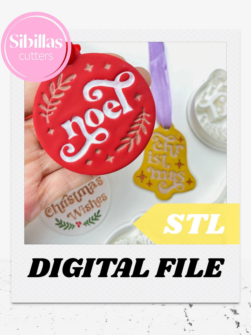 Bauble clay cutter STL pack, Ornament clay stamp STL files, Winter cutter bundle