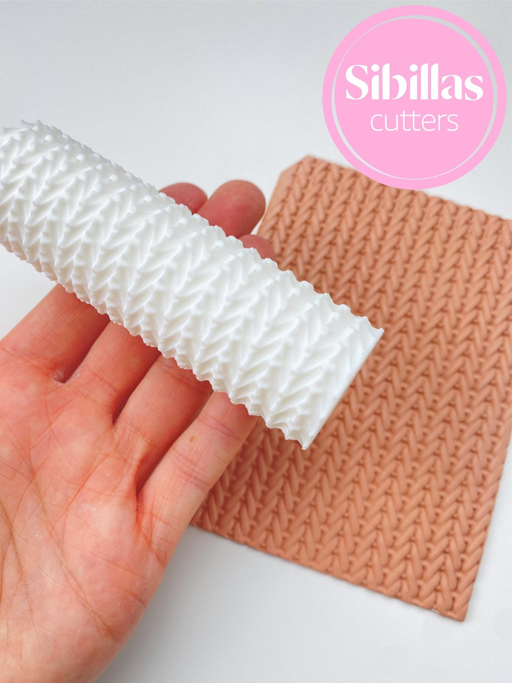 Knitted Clay Texture Roller, Sweater pottery stamps, Knit ceramic hands roller for poymer clay DIY crafts, Tissue rolling pin