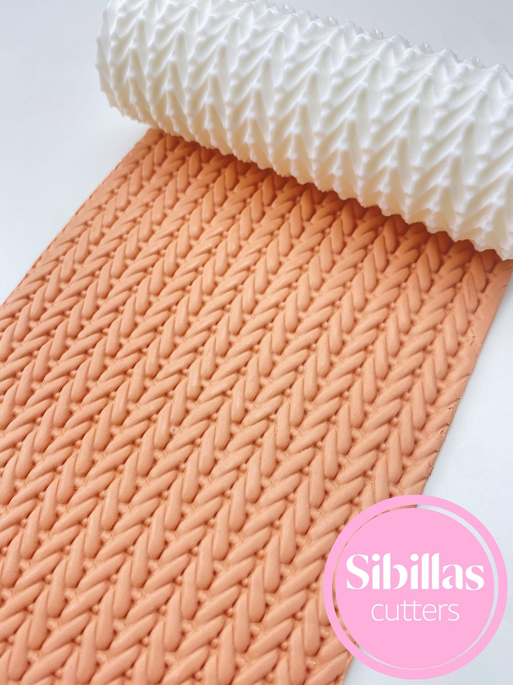 Knitted Clay Texture Roller, Sweater pottery stamps, Knit ceramic hands roller for poymer clay DIY crafts, Tissue rolling pin
