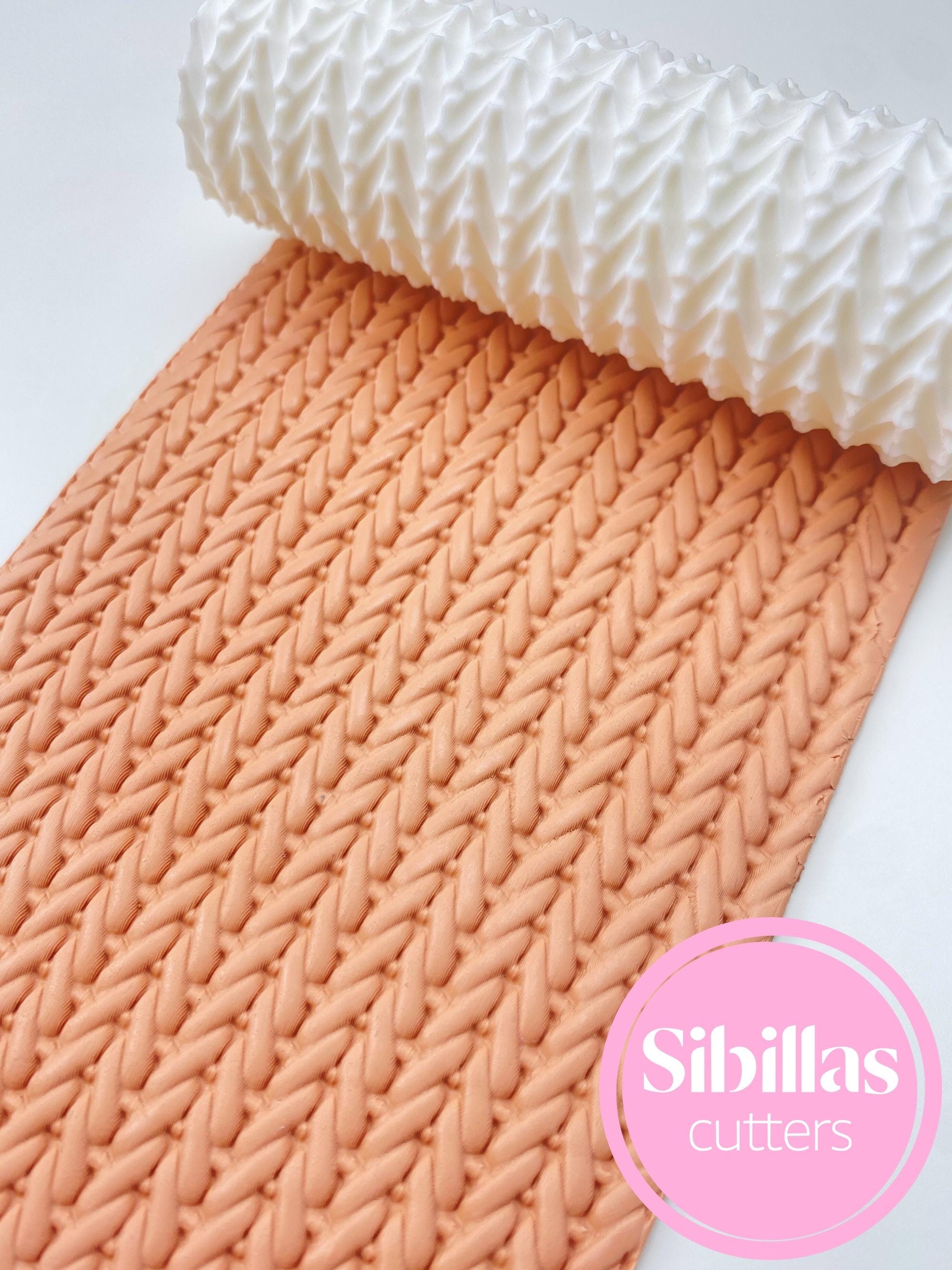 Knitted Clay Texture Roller, Sweater pottery stamps, Knit ceramic hands roller for poymer clay DIY crafts, Tissue rolling pin