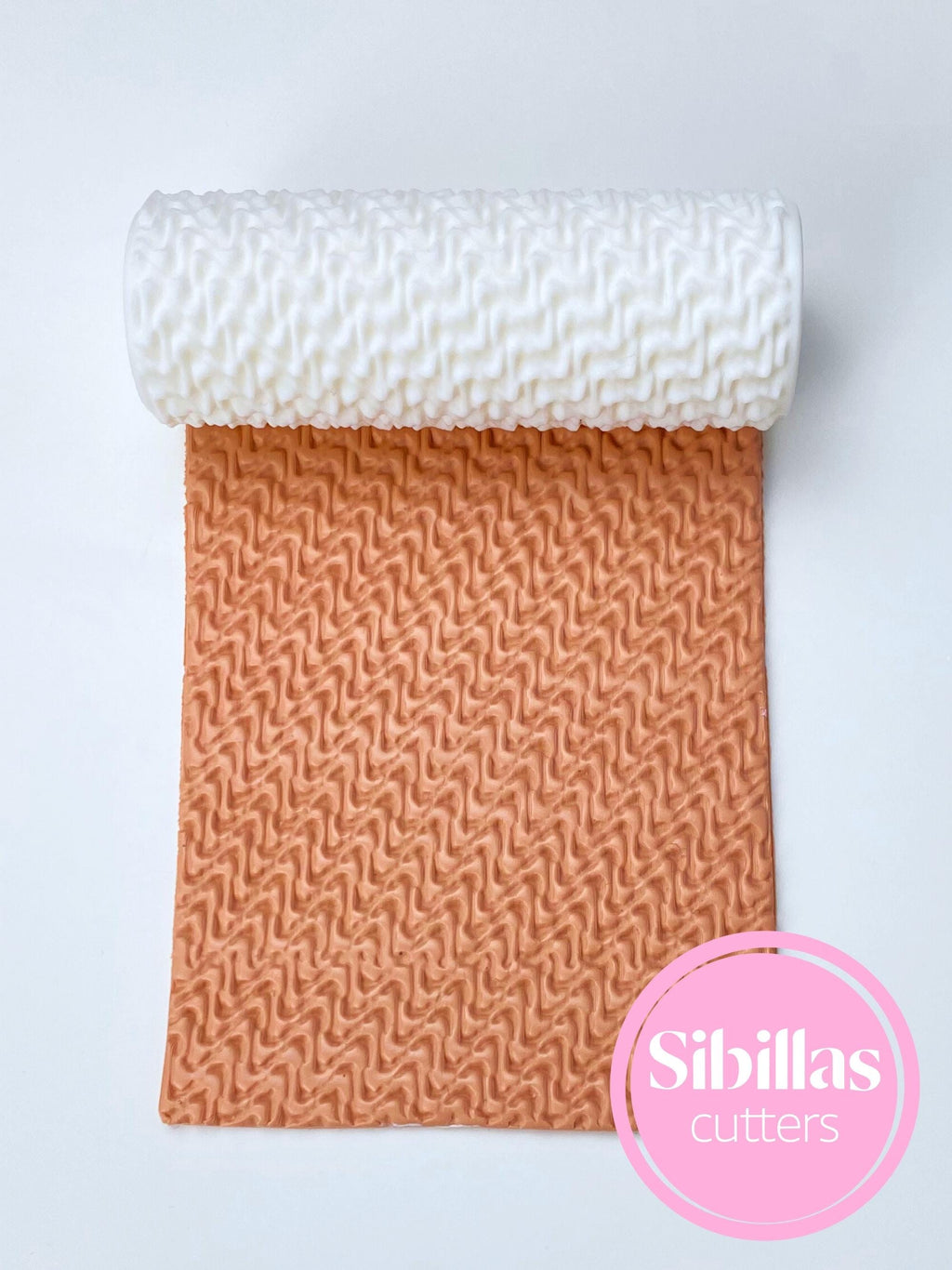 ZigZag clay texture rollers, Lines hand roller for polymer clay