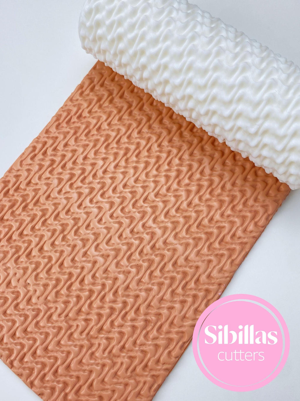 ZigZag clay texture rollers, Lines hand roller for polymer clay