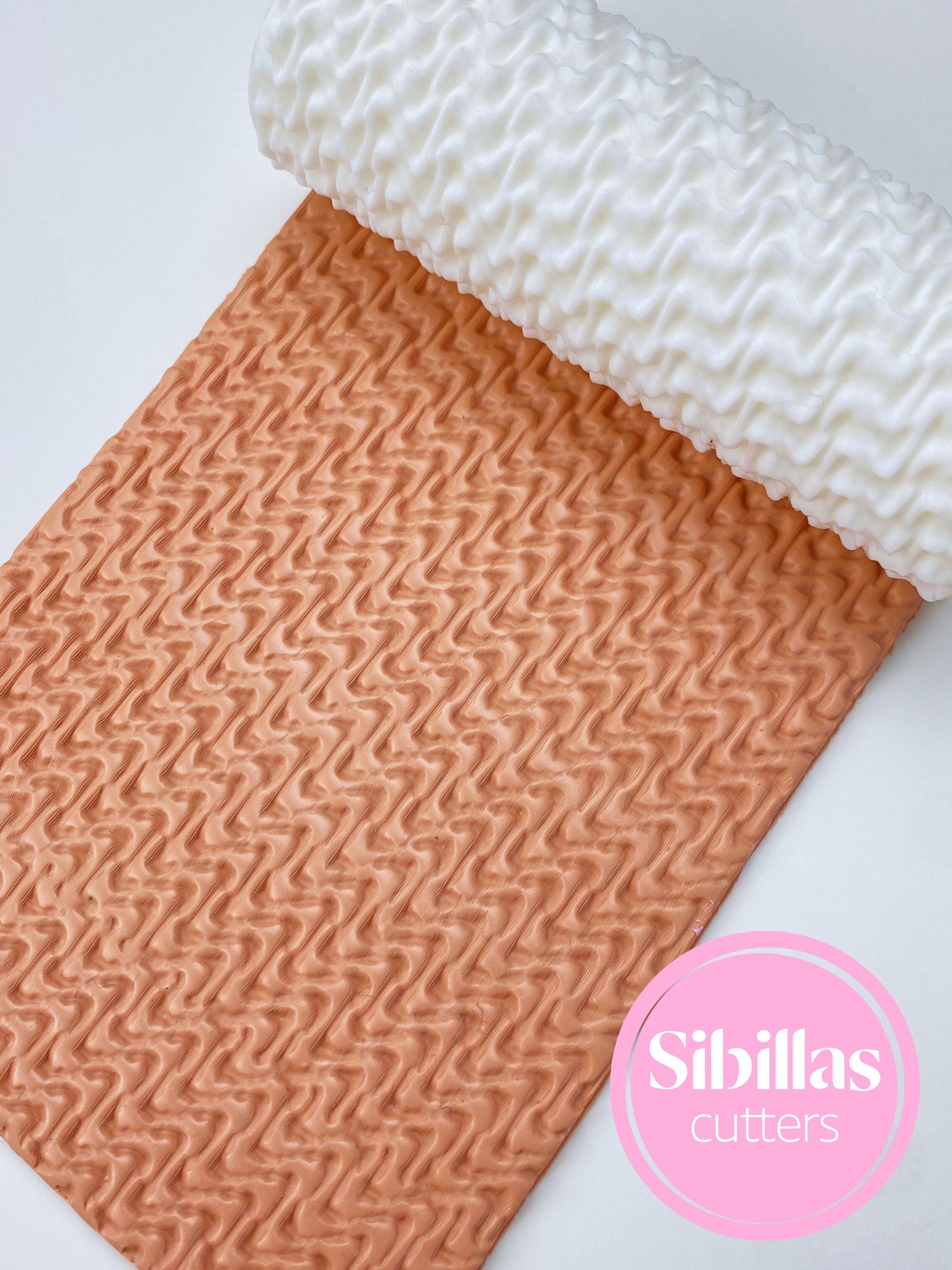 ZigZag clay texture rollers, Lines hand roller for polymer clay