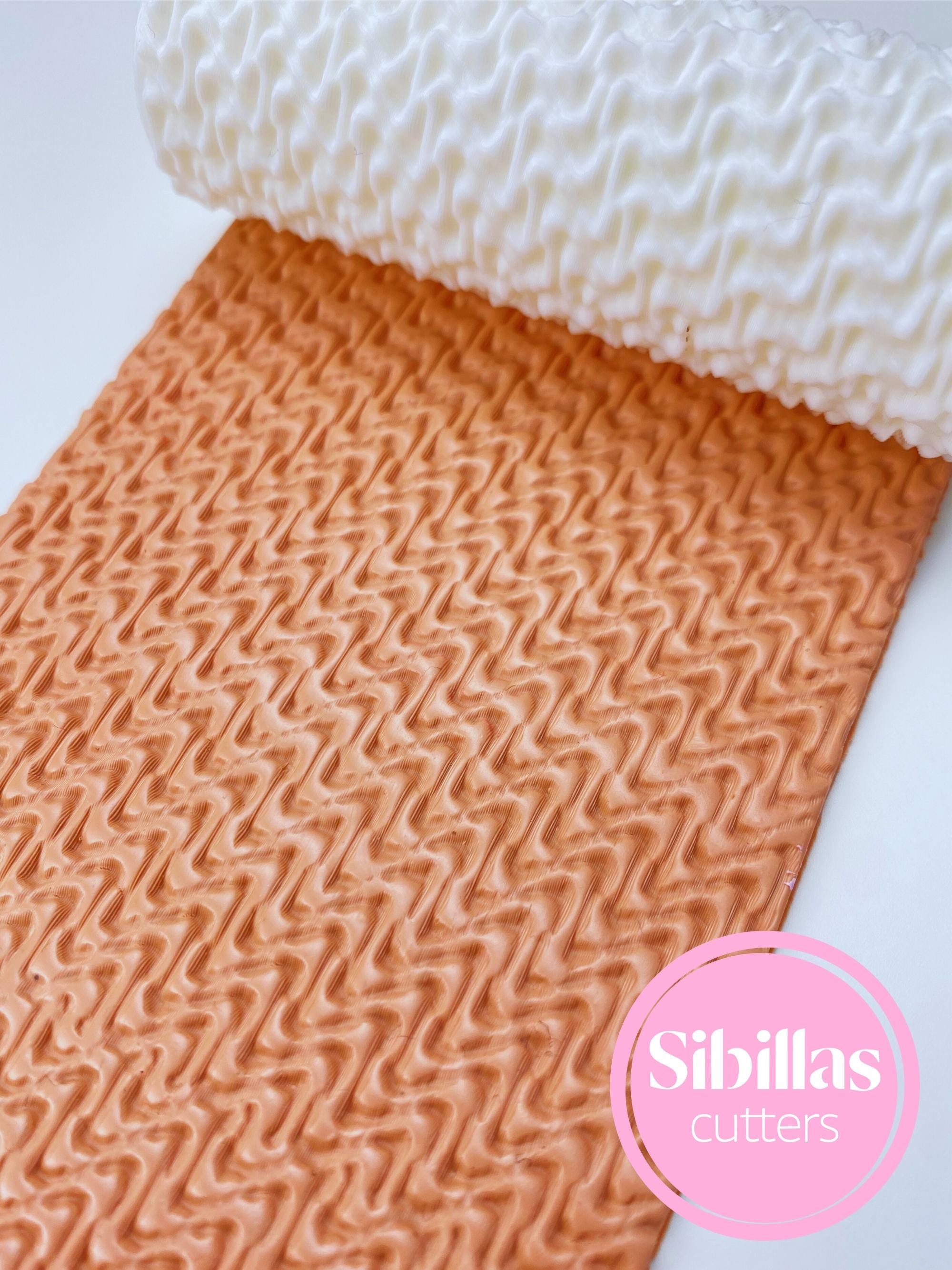 ZigZag clay texture rollers, Lines hand roller for polymer clay