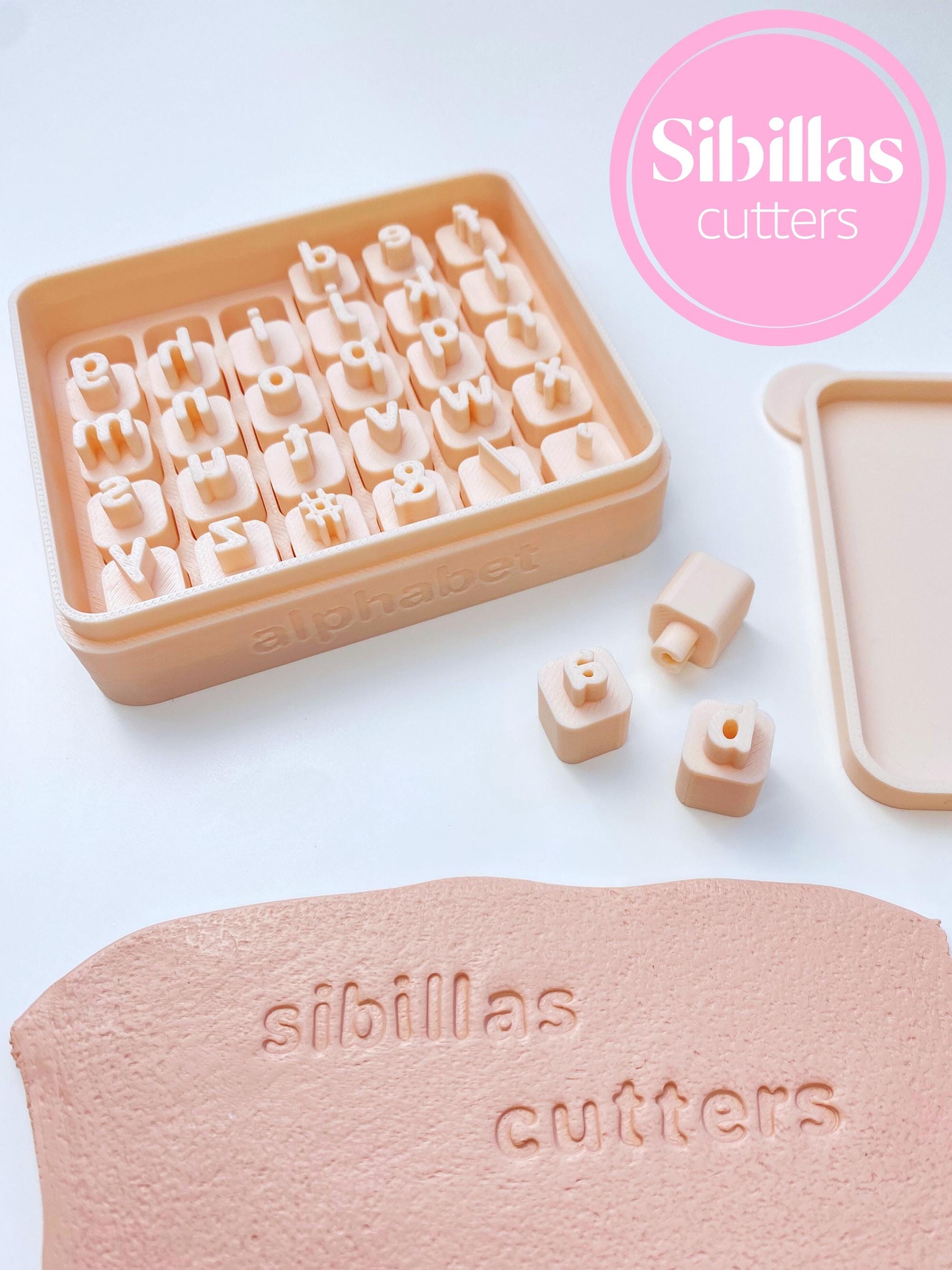 Lower case Letter Stamp Set: Polymer clay stamp letters 8mm-12mm