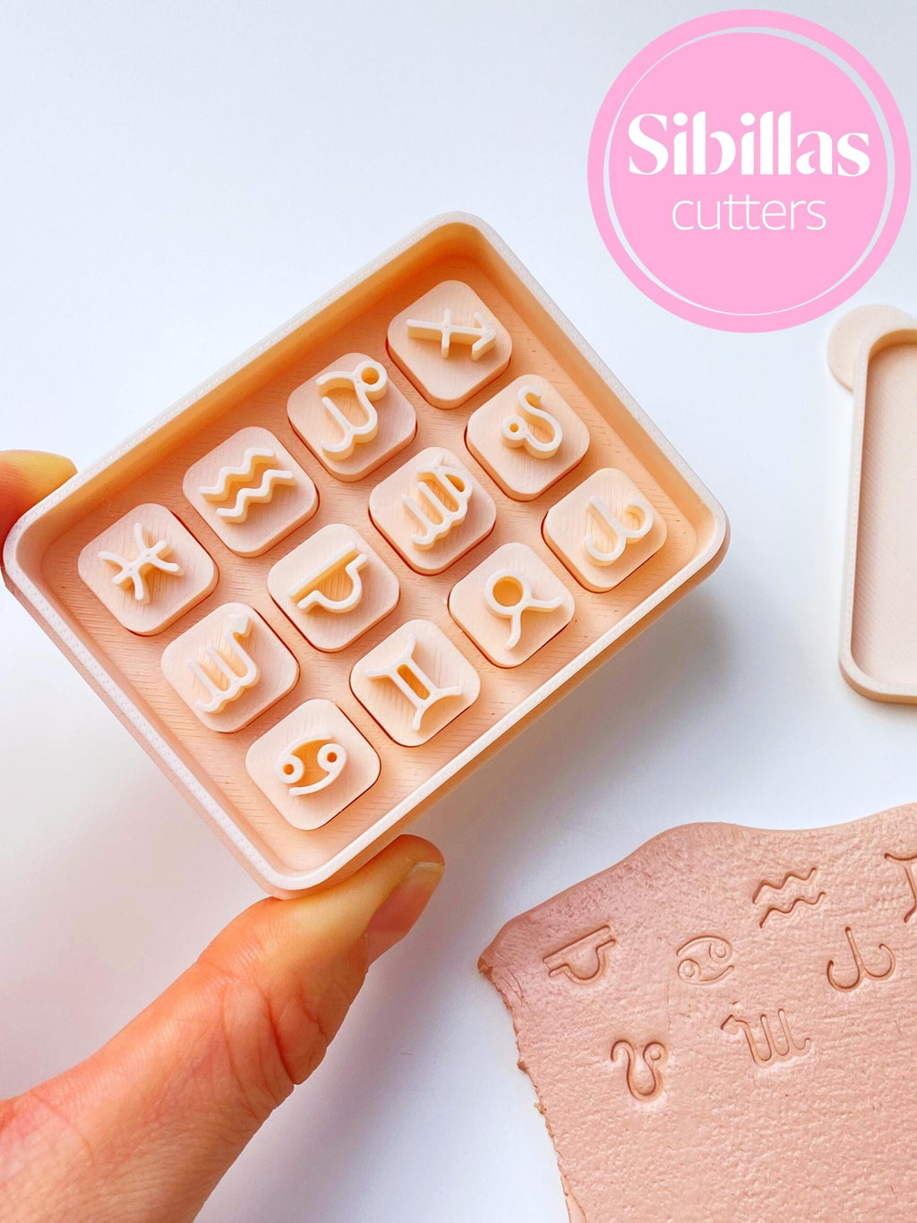 Zodiac Clay Stamps Set: Horoscope clay stamp 10mm-16mm