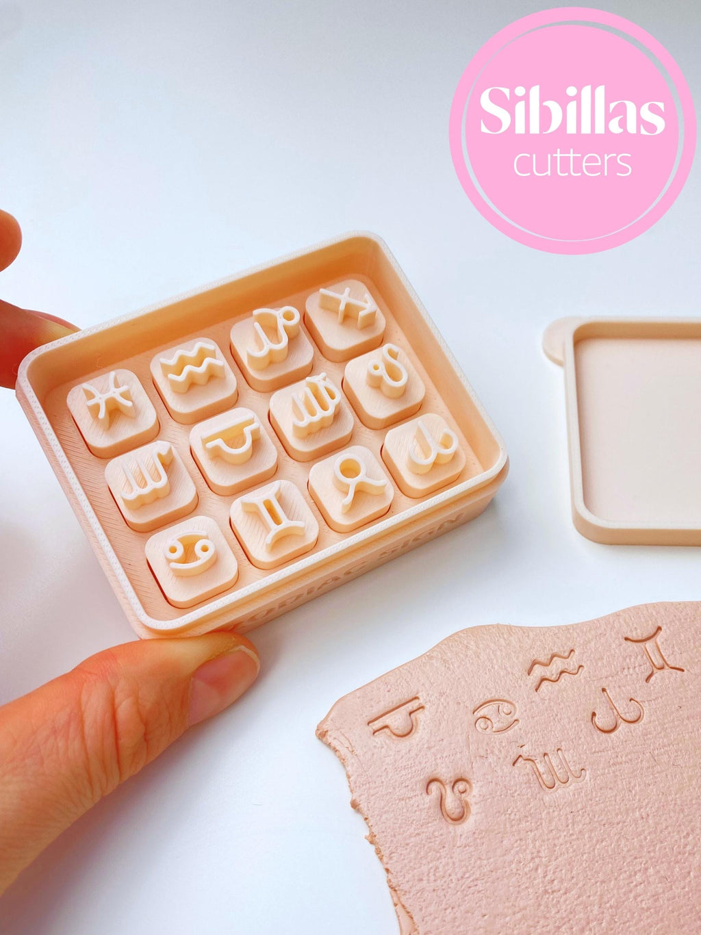 Zodiac Clay Stamps Set: Horoscope clay stamp 10mm-16mm