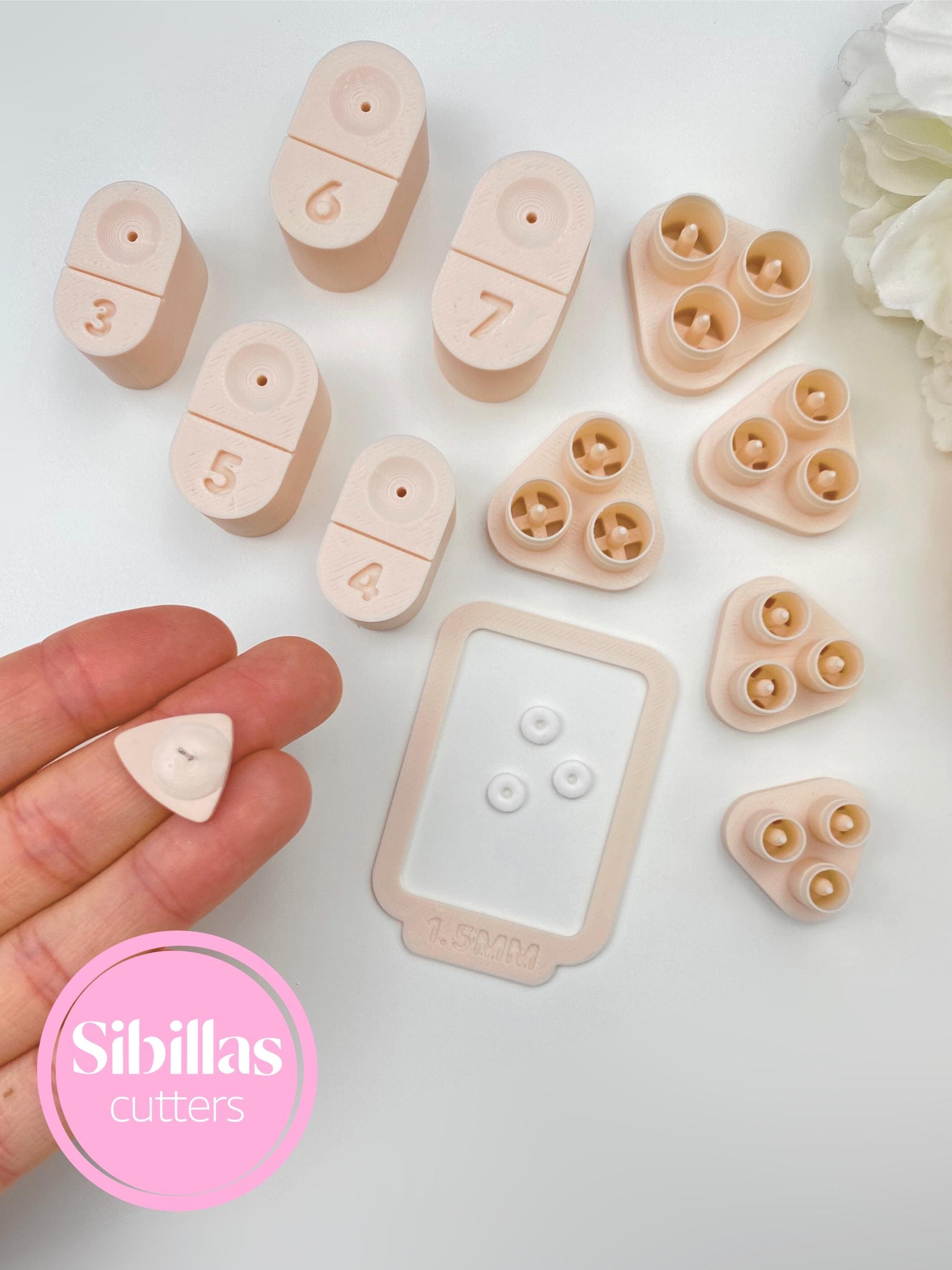 Post Embed Tool set: Make stud earrings for polymer clay