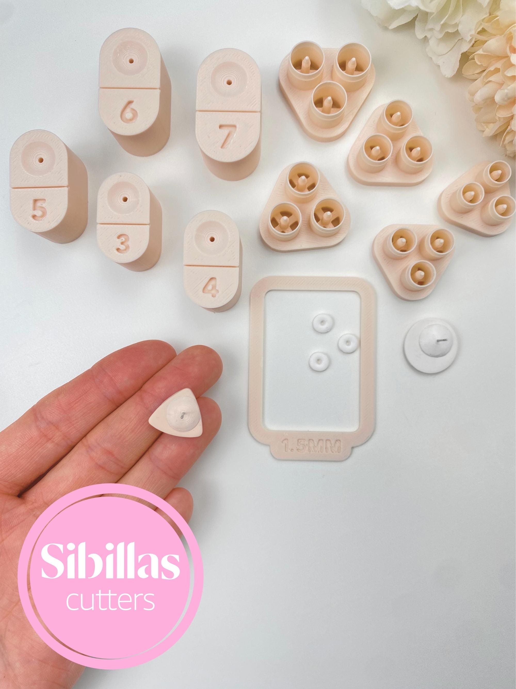 Post Embed Tool set: Make stud earrings for polymer clay