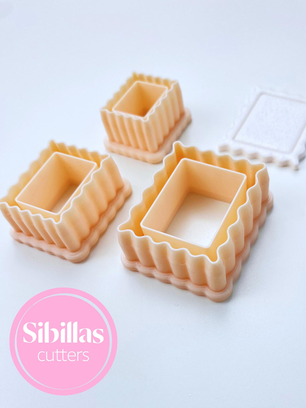 Postage stamp cutter, Valentine's Day polymer clay earrings tool