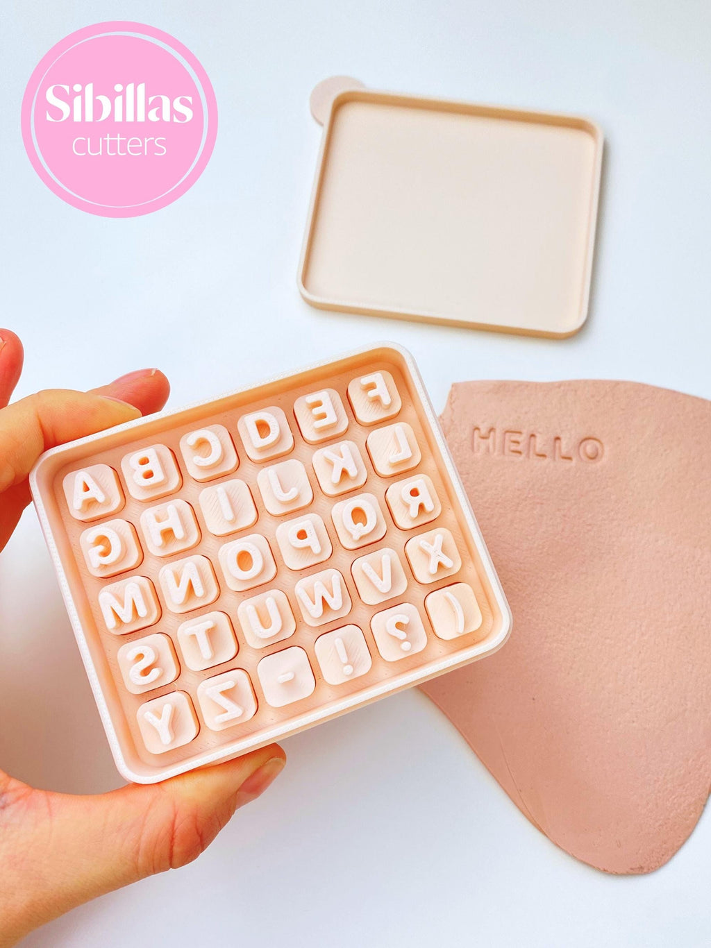 Polymer clay stamp letters: Uppercase stamp set 8mm-12mm