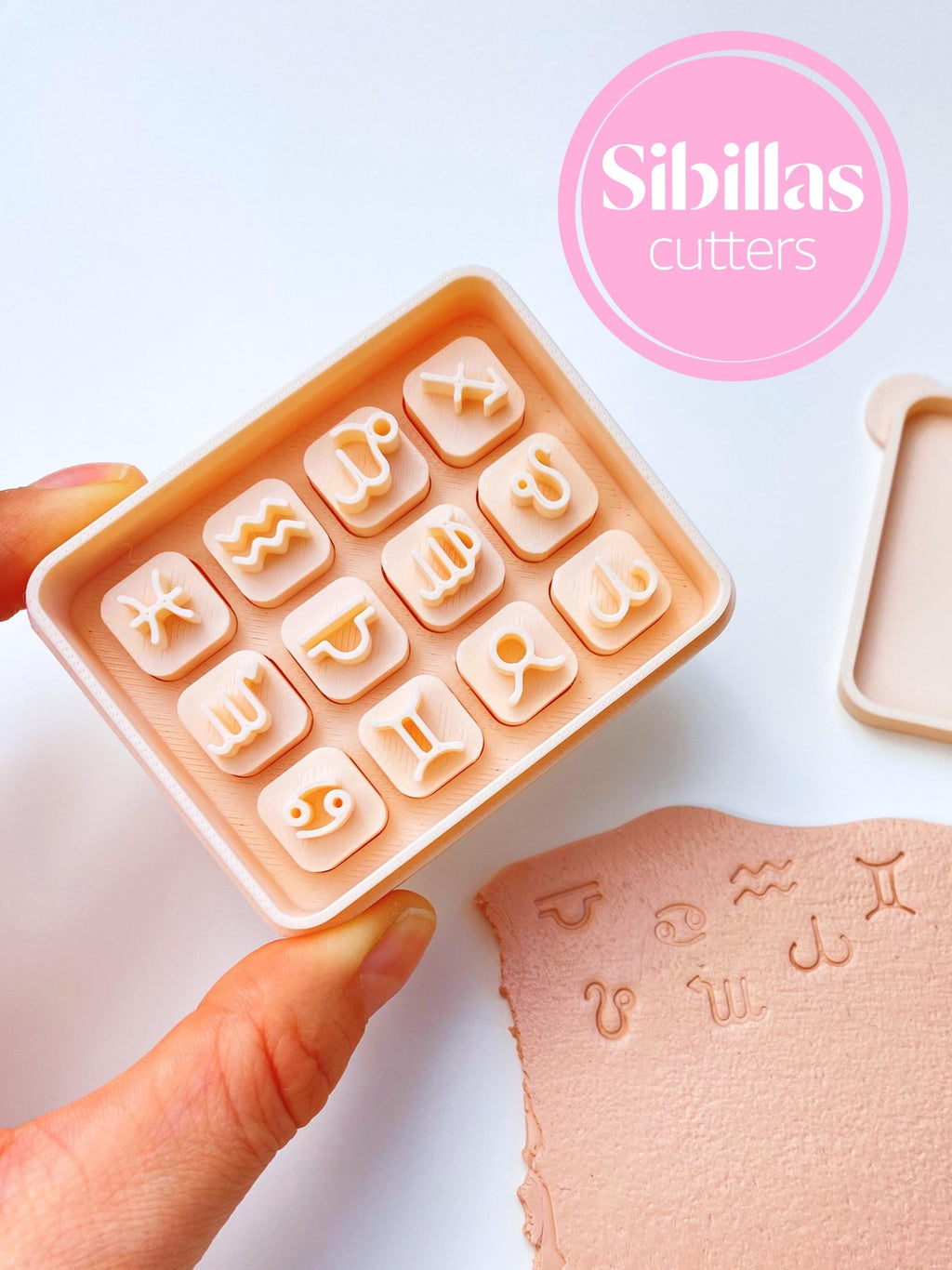 Zodiac Clay Stamps Set: Horoscope clay stamp 10mm-16mm