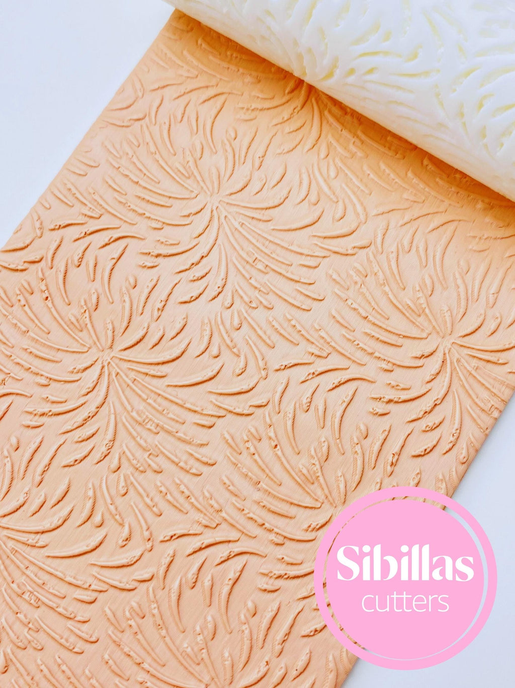 Polymer clay roll: Floral clay stamps hand roller