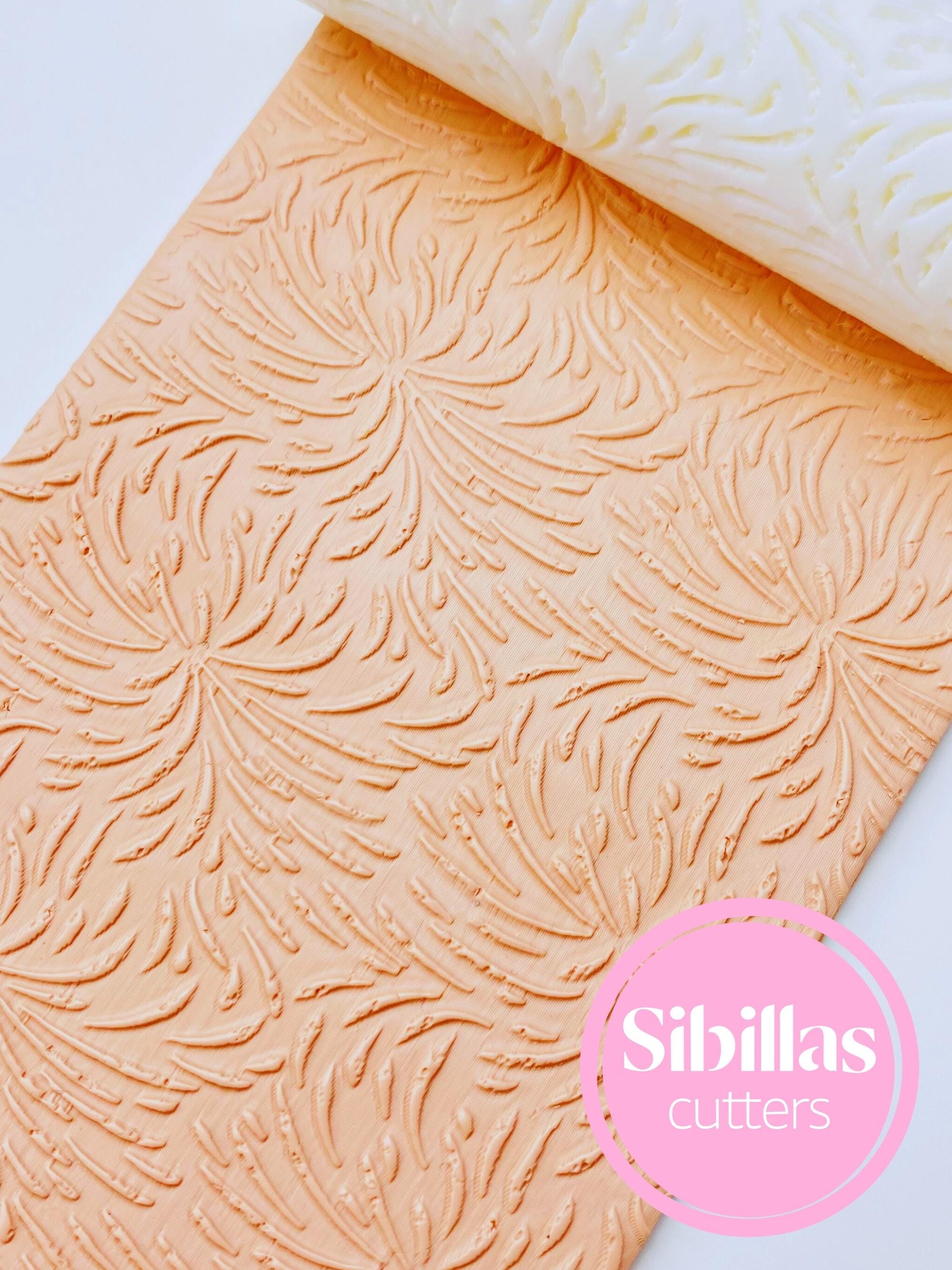 Polymer clay roll: Floral clay stamps hand roller