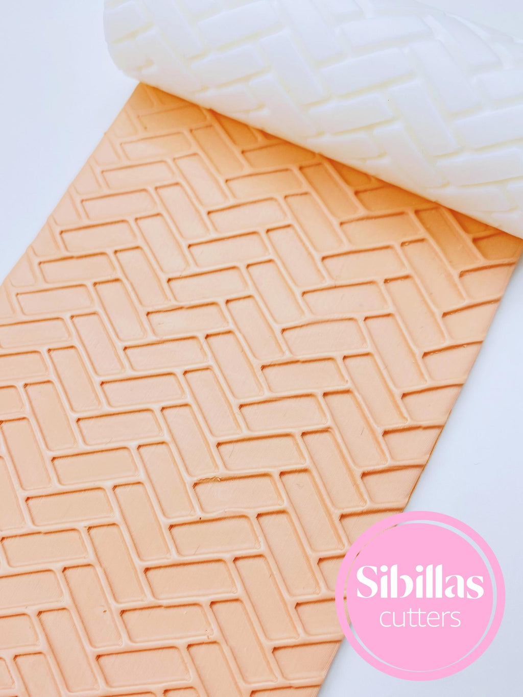 Brick clay roller: Embossing ceramic hands roller for polymer clay