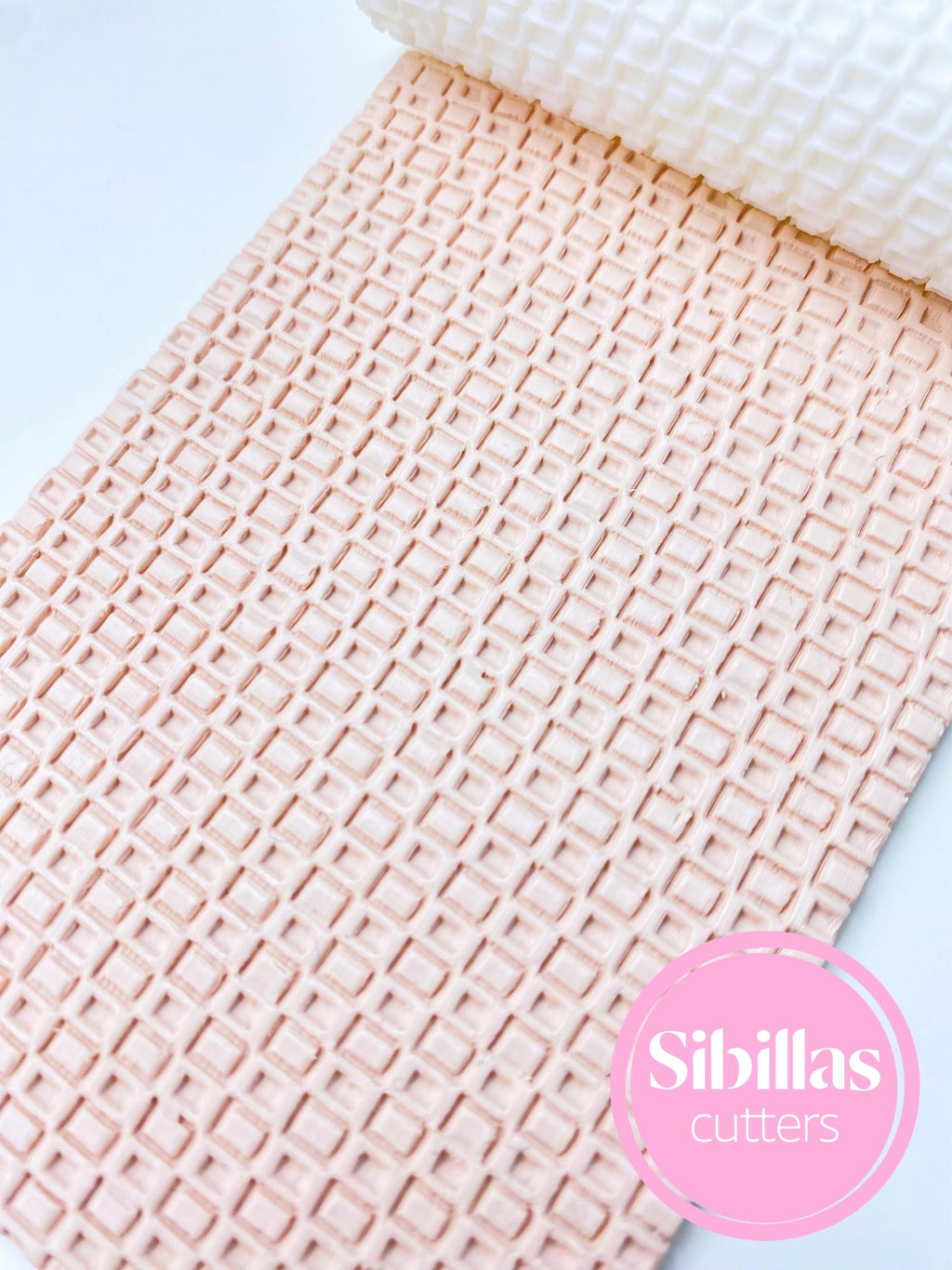 Grid texture roller: Geometric hands roller for polymer clay