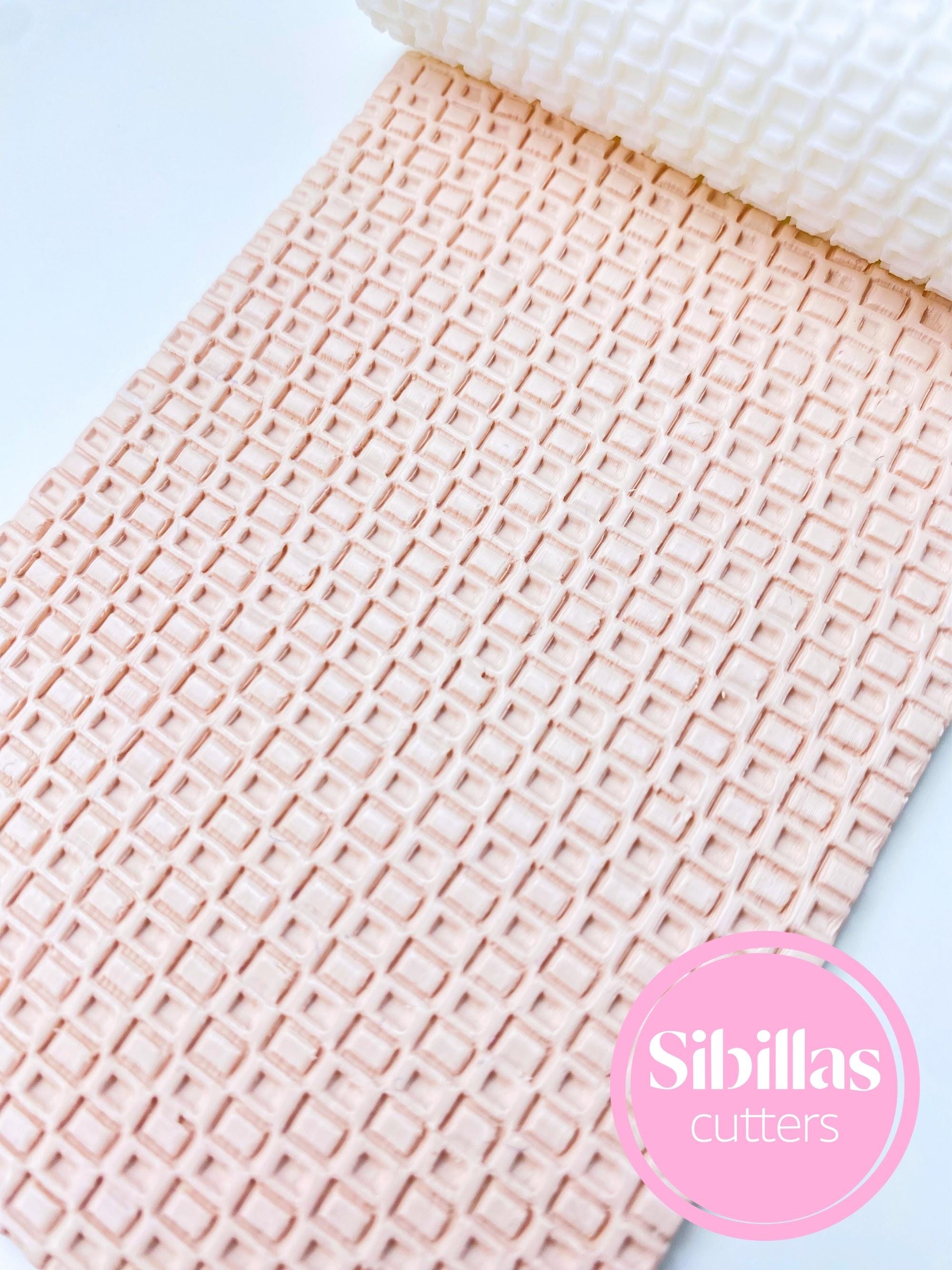 Grid texture roller: Geometric hands roller for polymer clay