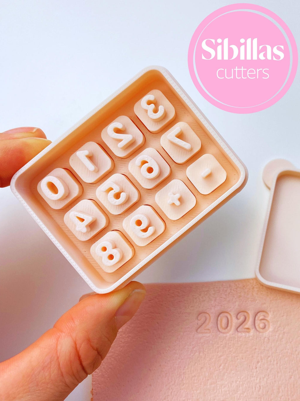 Number clay stamp set: Clay working tools 8-12mm