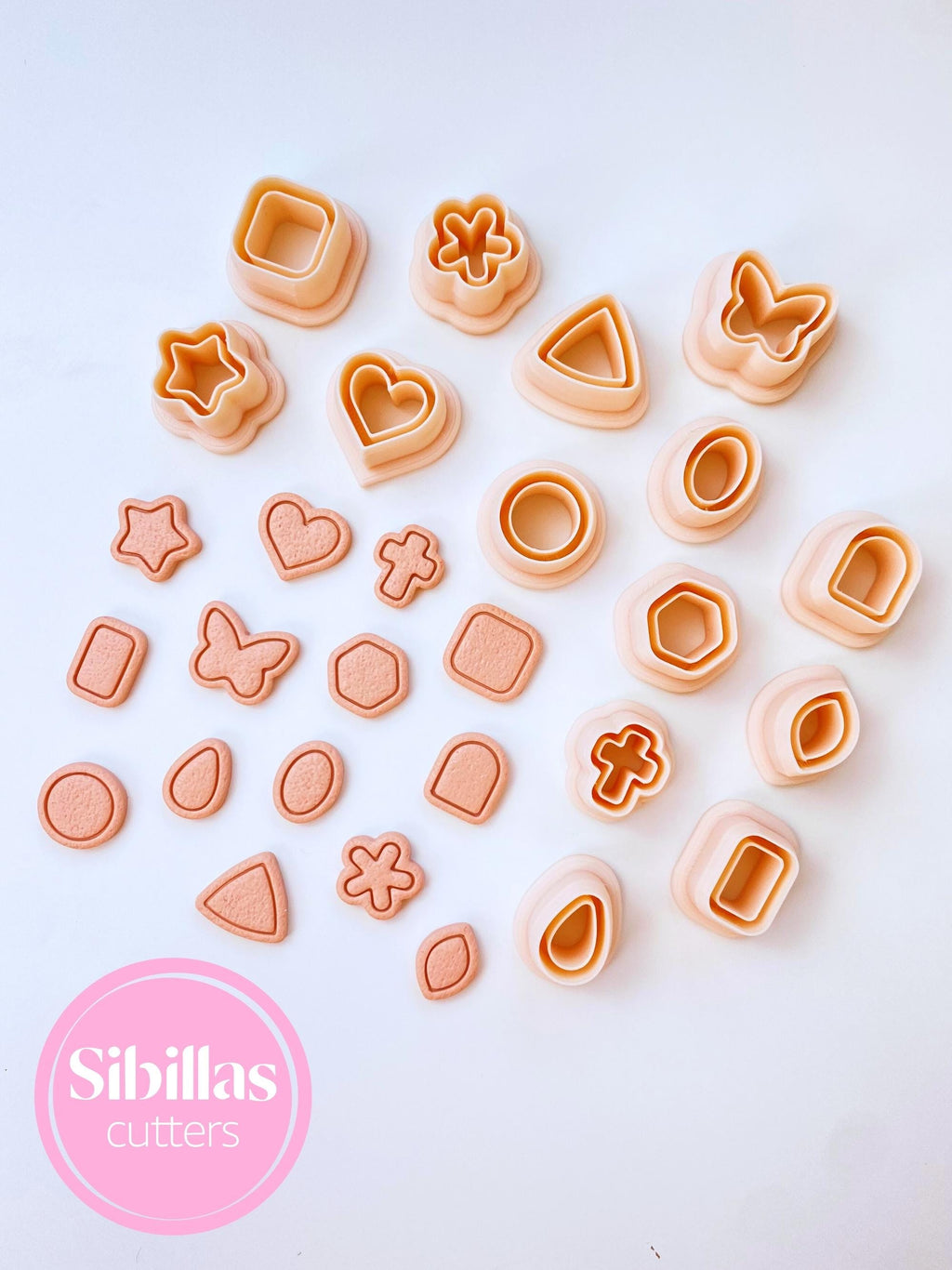 Mini stud clay cutter set: minimalist clay cutters with tapered edges