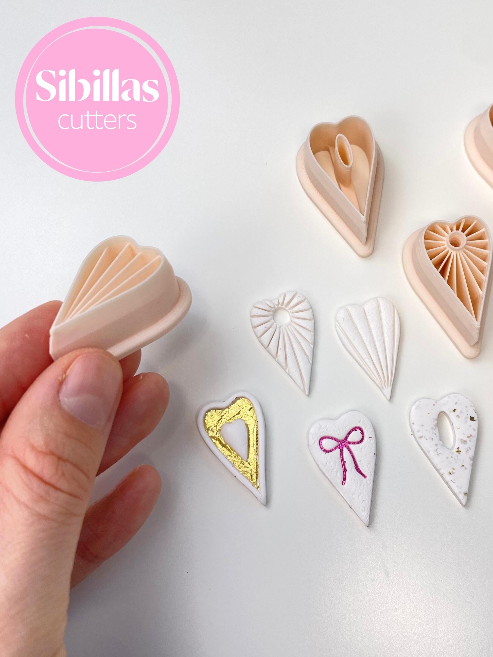 Heart hoop clay cutter Set STL file: Valentine's day clay cutters with sharp tapered edges