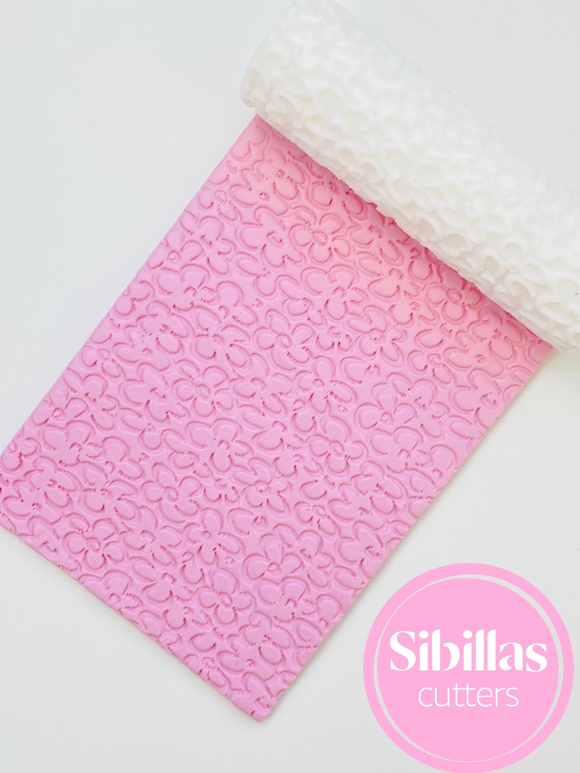 Floral clay texture roller: Boho polymer clay stamp