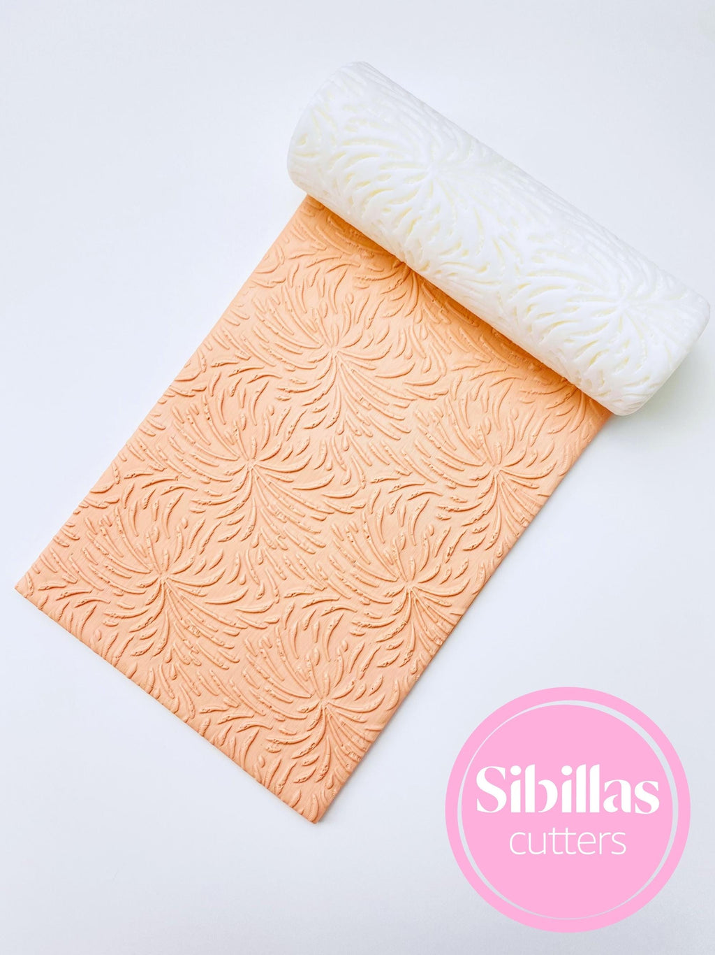 Polymer clay roll: Floral clay stamps hand roller
