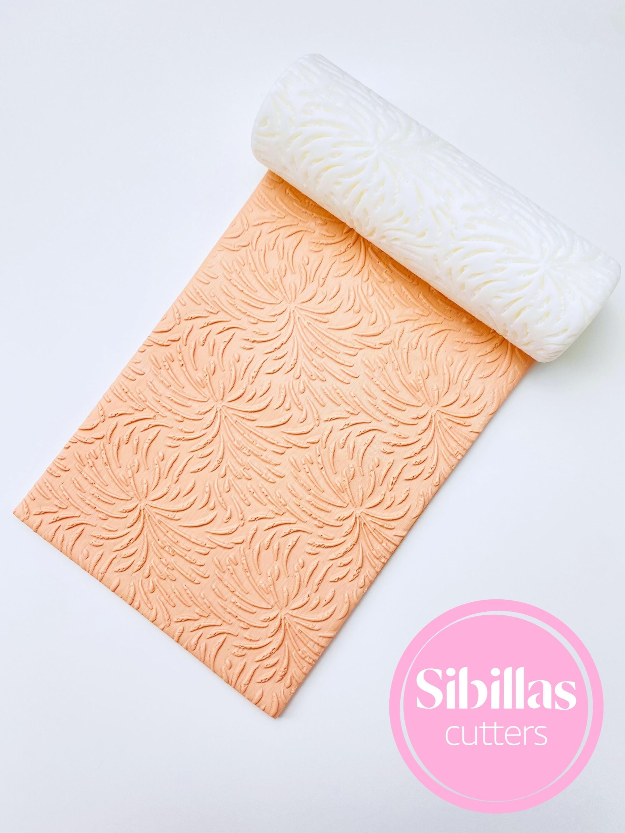 Polymer clay roll: Floral clay stamps hand roller