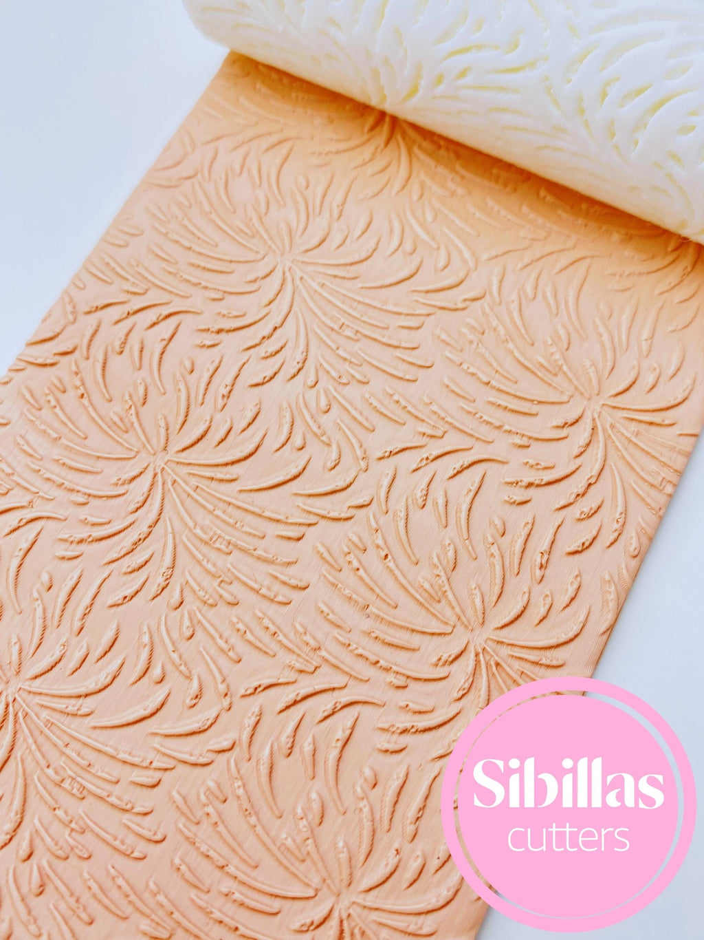 Polymer clay roll: Floral clay stamps hand roller