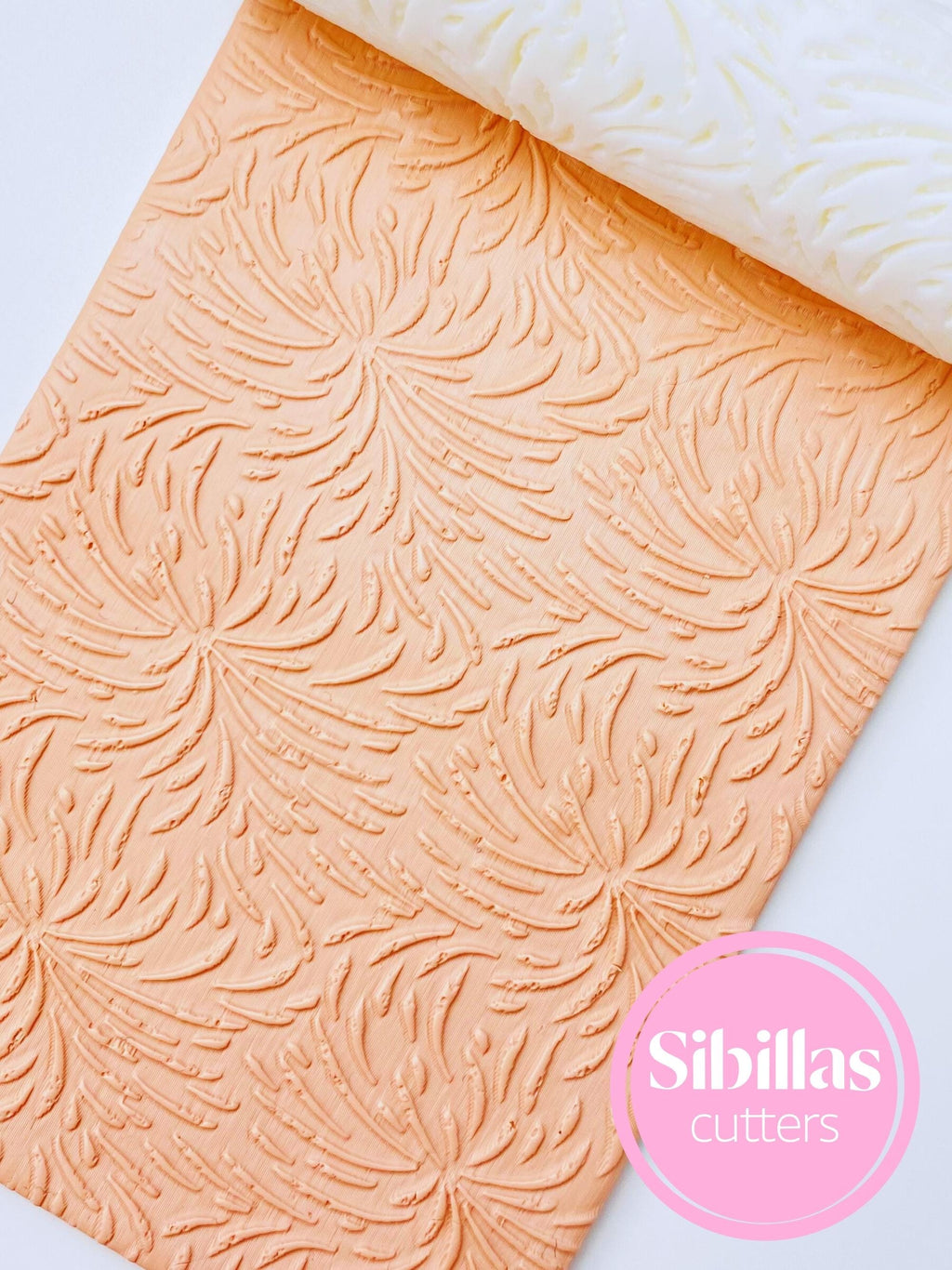 Polymer clay roll: Floral clay stamps hand roller