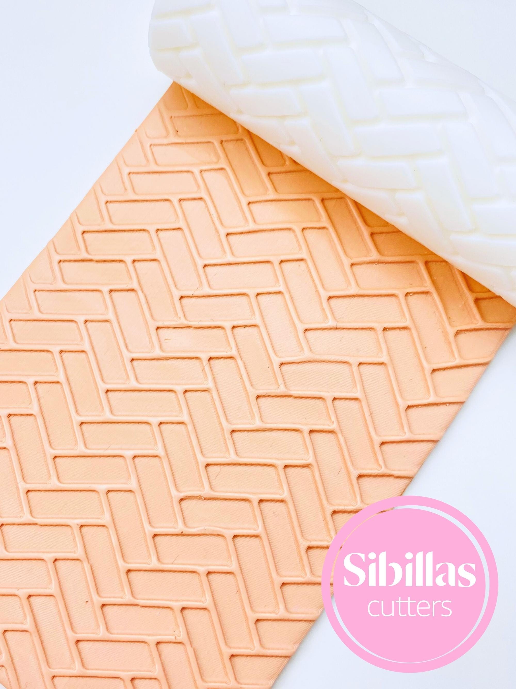 Brick clay roller: Embossing ceramic hands roller for polymer clay