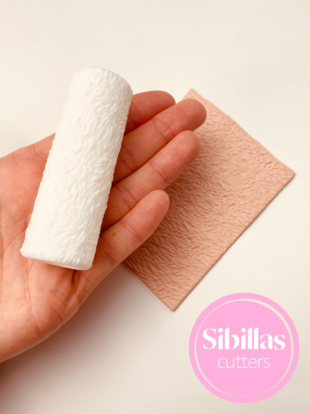 Fur texture roller: organic texture roller for polymer clay and ceramic