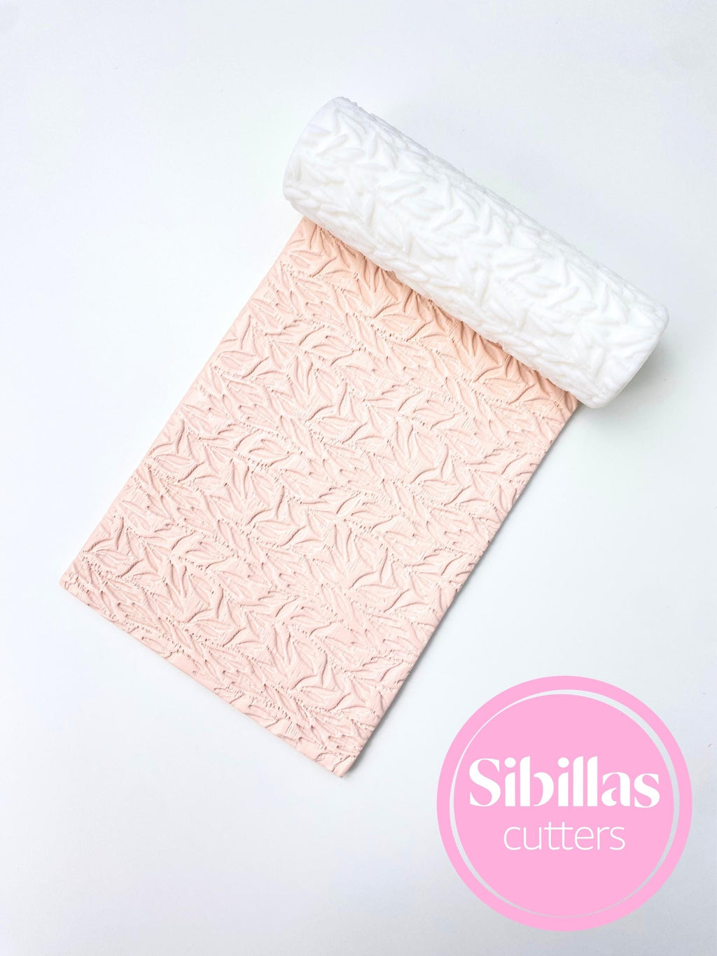 Floral texture roller: Leaf texture rolling pins (80mm x 25mm)