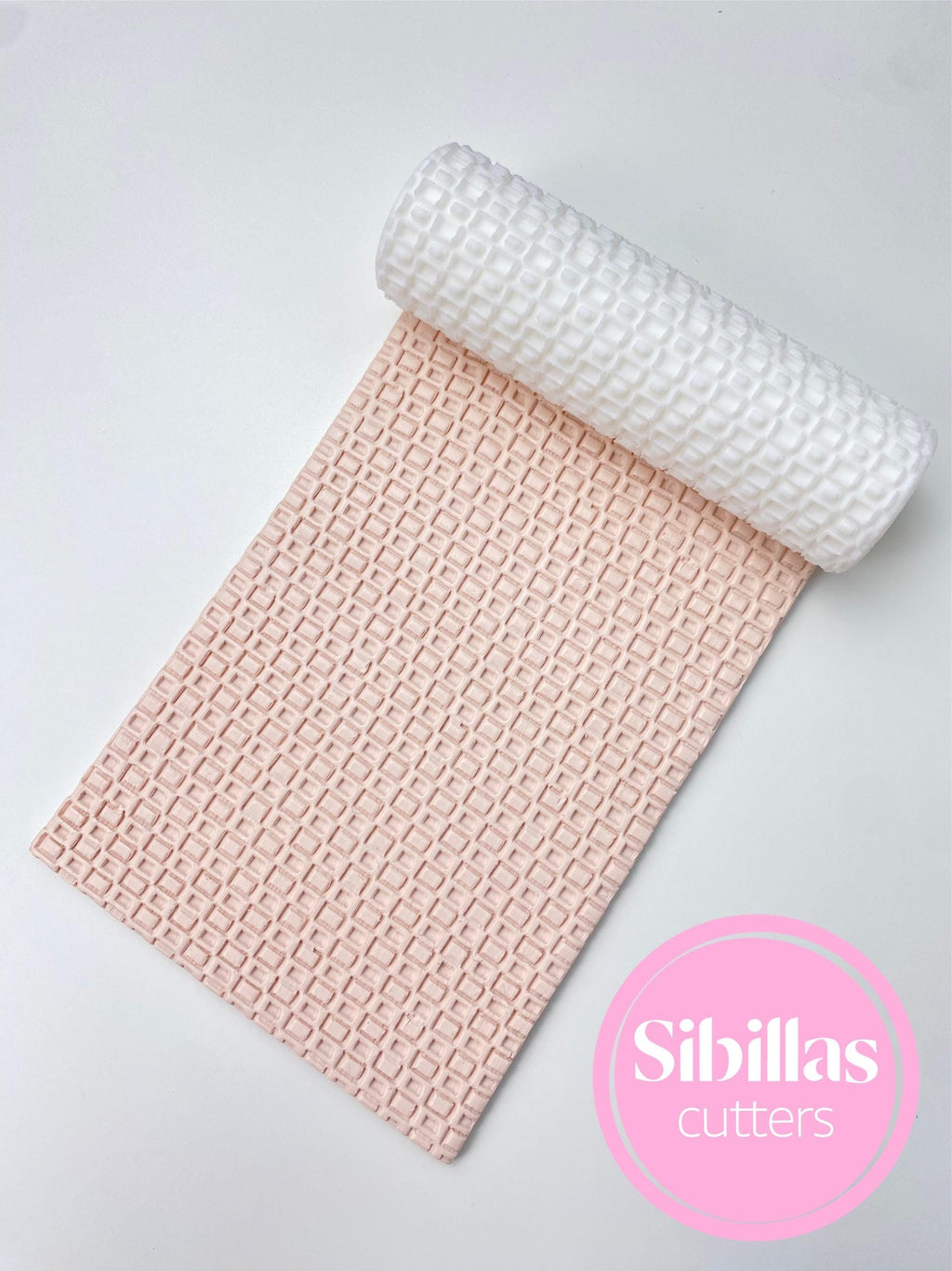 Grid texture roller: Geometric hands roller for polymer clay