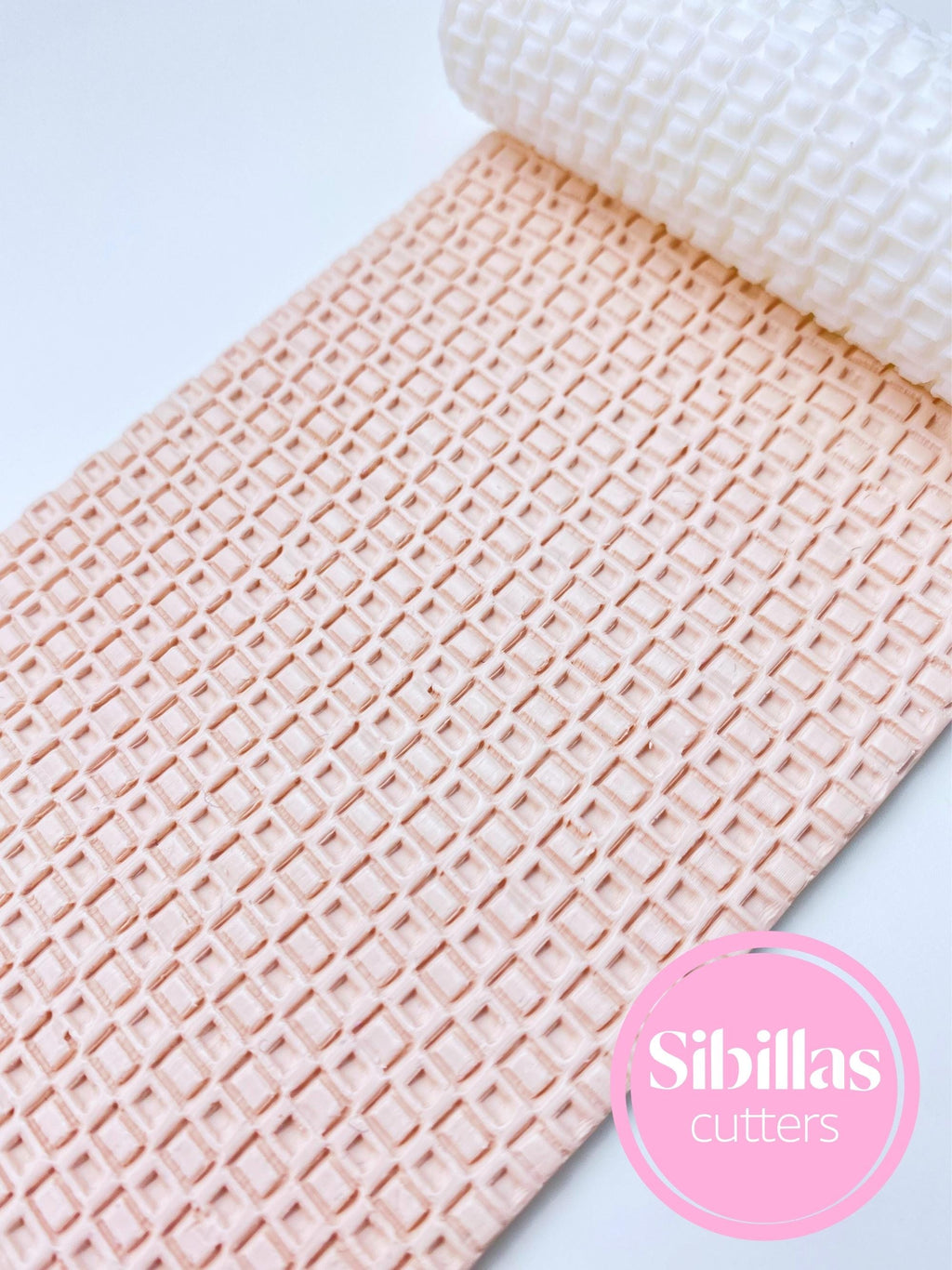 Grid texture roller: Geometric hands roller for polymer clay
