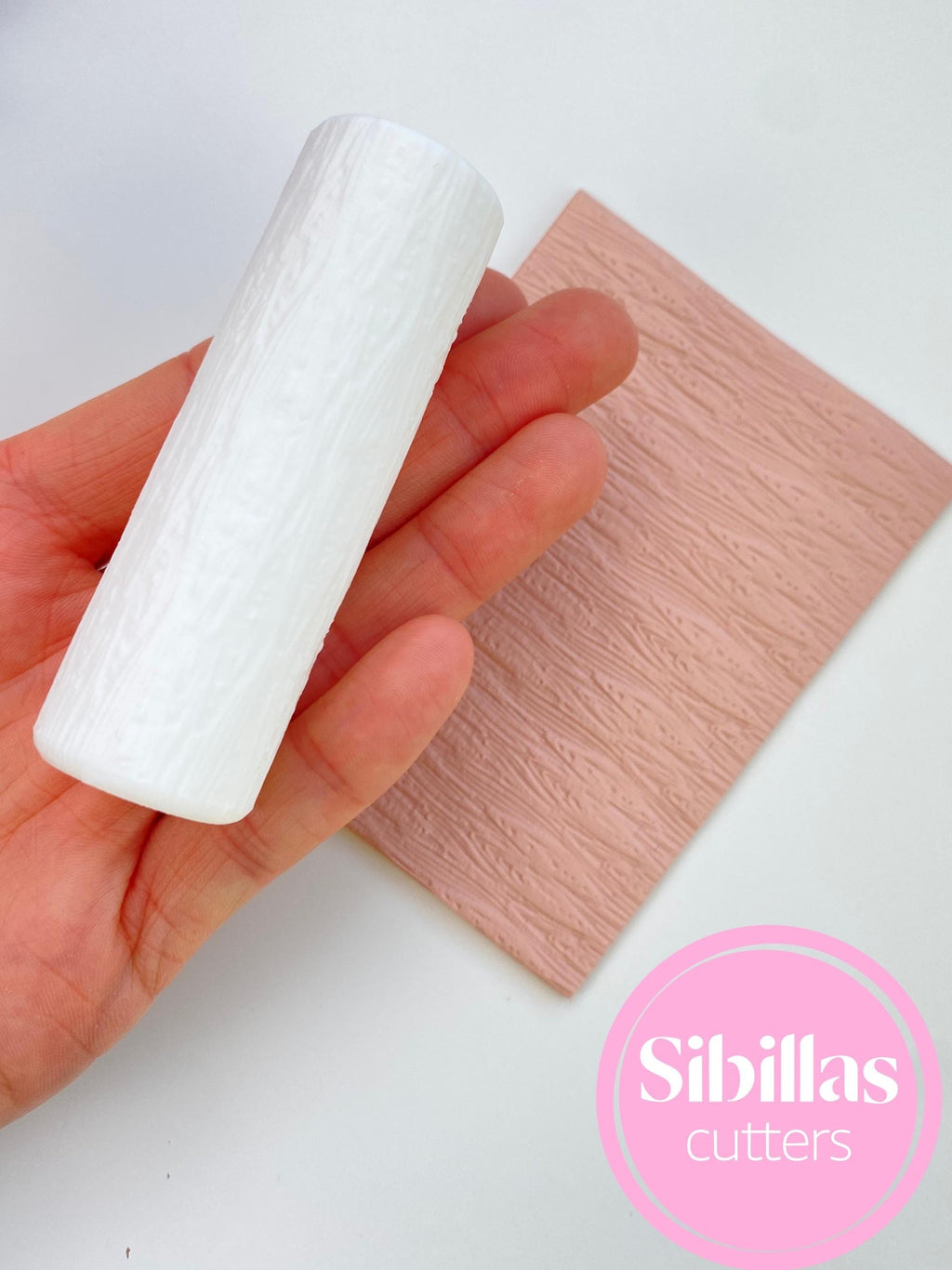 Wood grain texture roller: Bookshelf Clay Embossing Tool for Crafting & DIY Projects