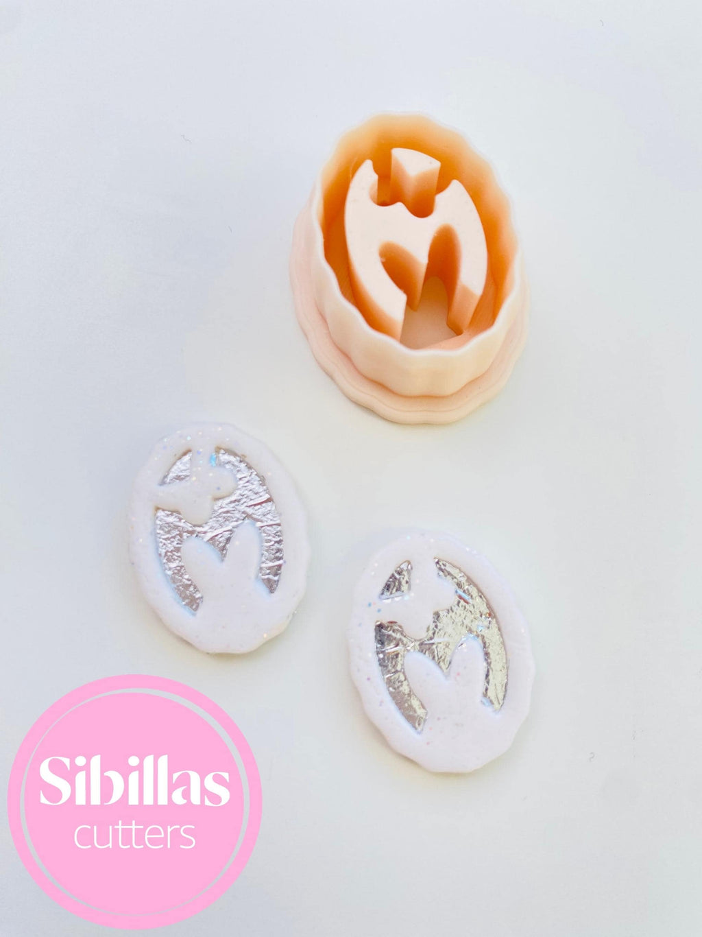 Easter clay earring cutters: spring polymer clay cutter with tapered edges